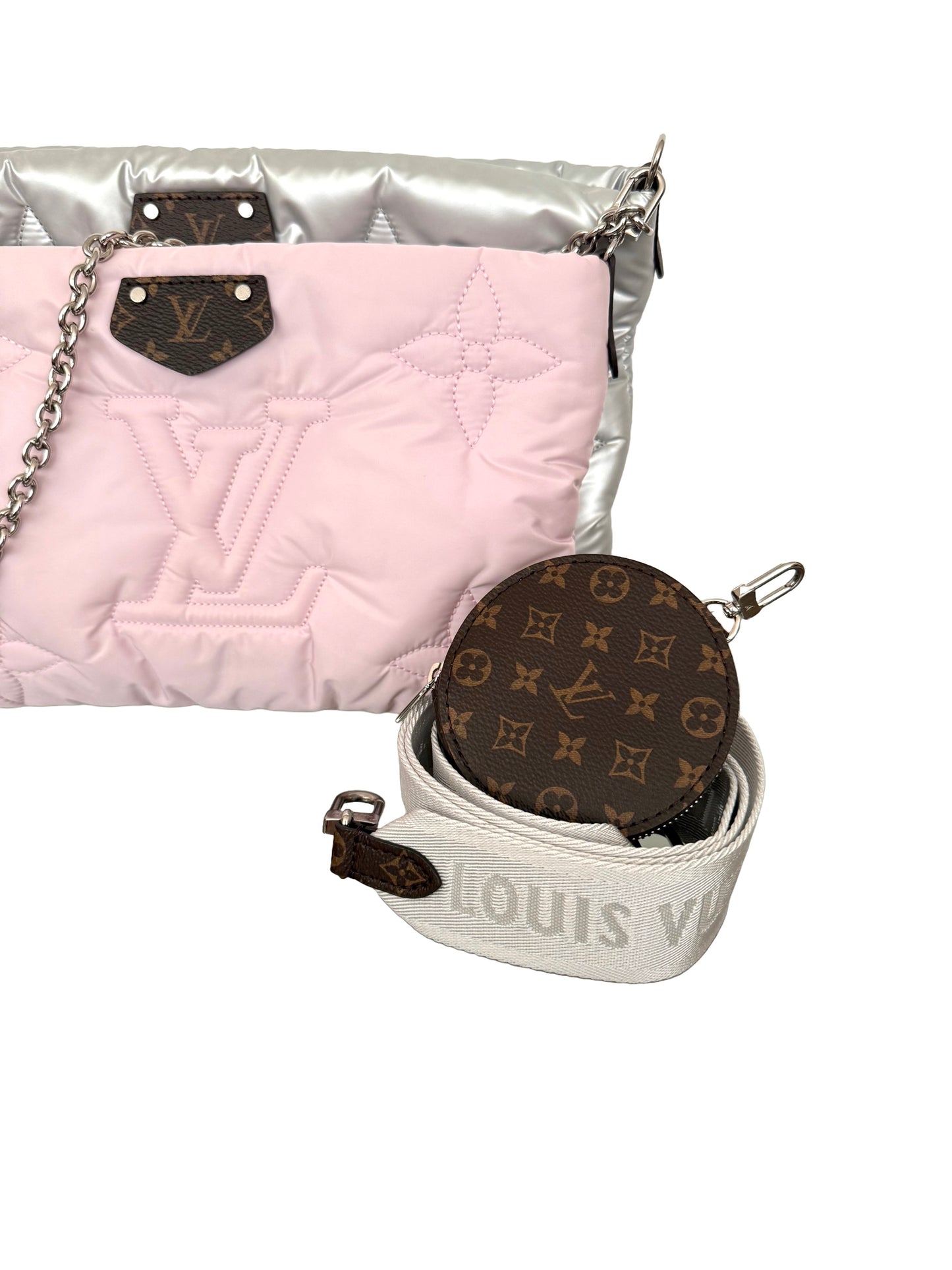 Louis Vuitton Maxi Pillow Multi Pochette Accessories Silver Pink