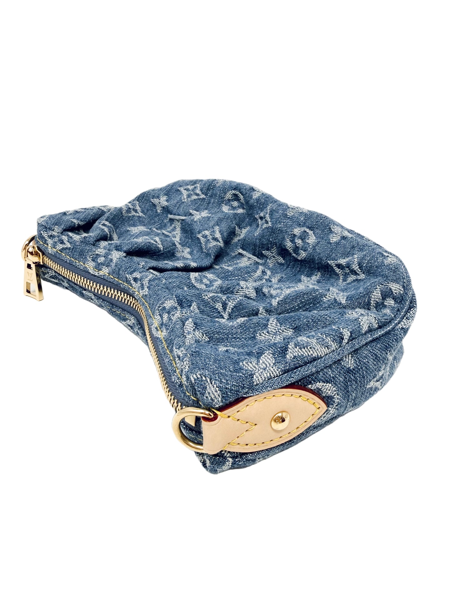 Louis Vuitton Monogram Denim Pochette Valley Blue
