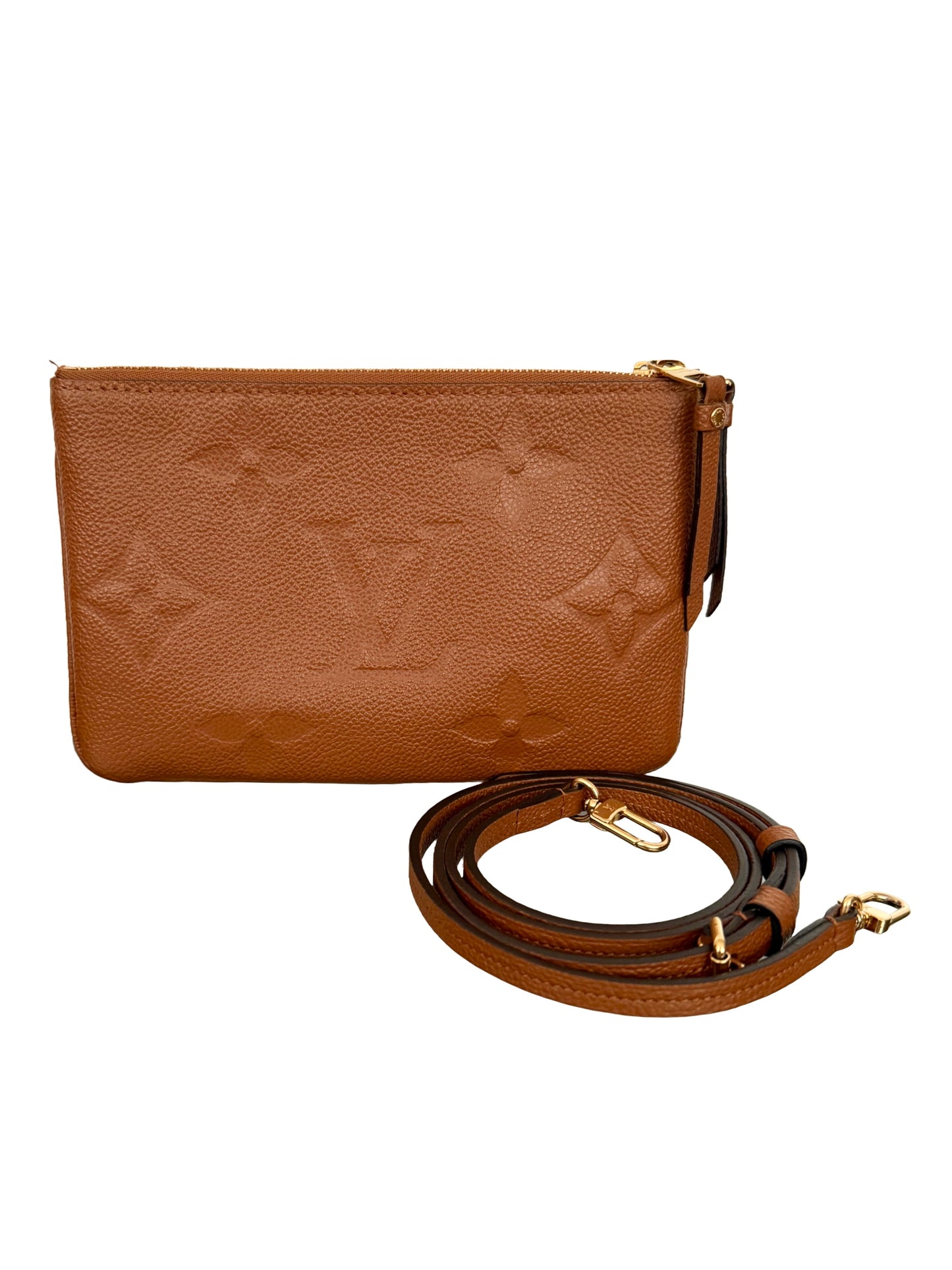 Louis Vuitton Double Zip Pochette Monogram Giant Cognac Crossbody