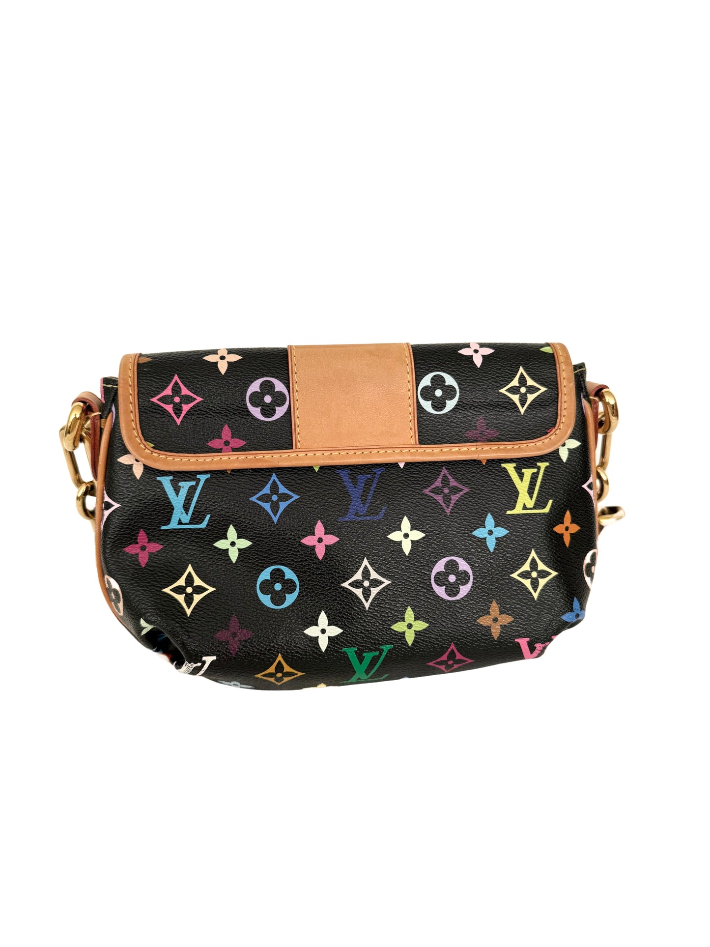 Louis Vuitton Takashi Murakami Multicolor Patti Black Shoulder Bag