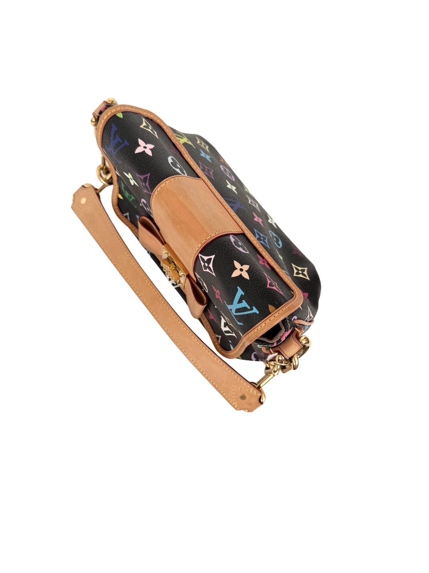 Louis Vuitton Takashi Murakami Multicolor Patti Black Shoulder Bag