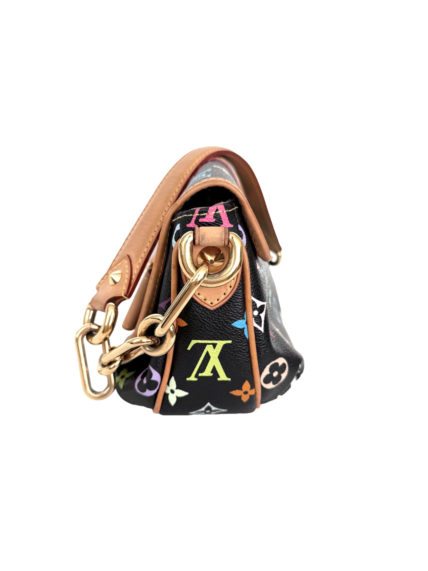 Louis Vuitton Takashi Murakami Multicolor Patti Black Shoulder Bag