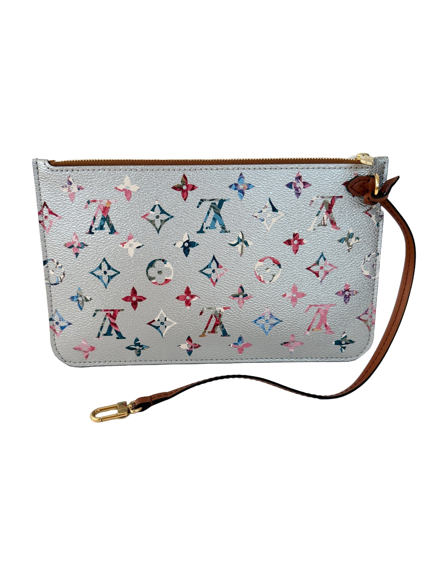 Louis Vuitton Garden Metallic Neverfull Pochette Pouch Multicolor Monogram