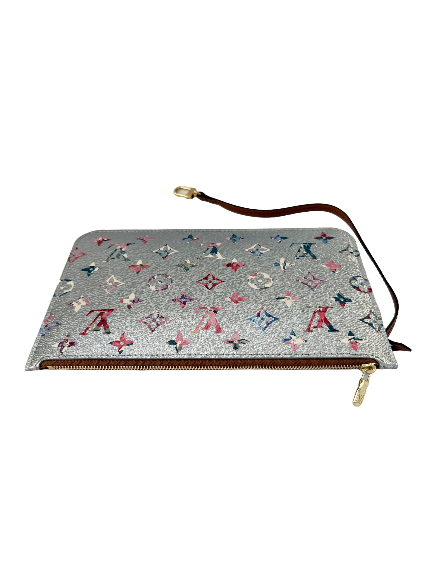 Louis Vuitton Garden Metallic Neverfull Pochette Pouch Multicolor Monogram