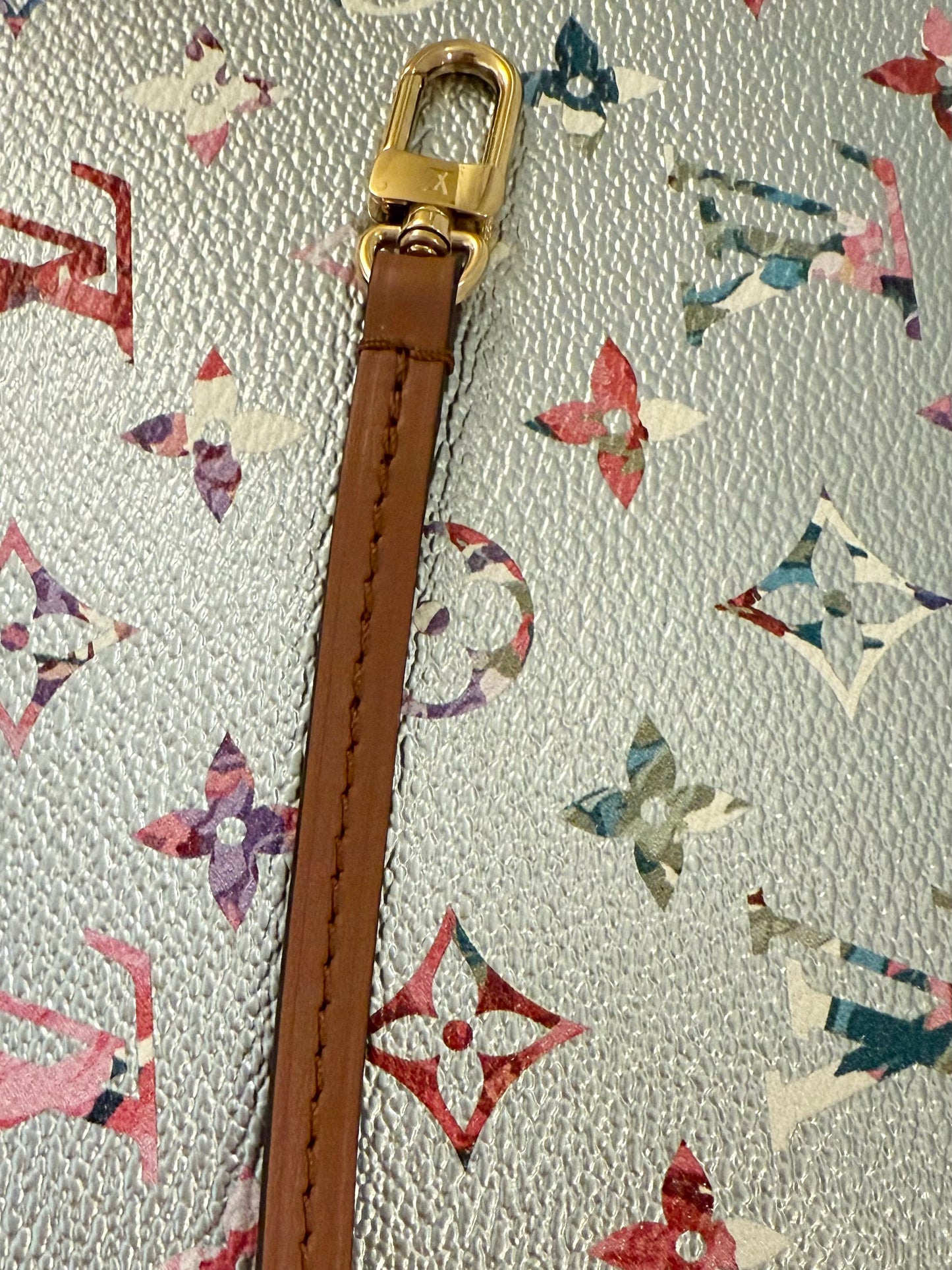 Louis Vuitton Garden Metallic Neverfull Pochette Pouch Multicolor Monogram