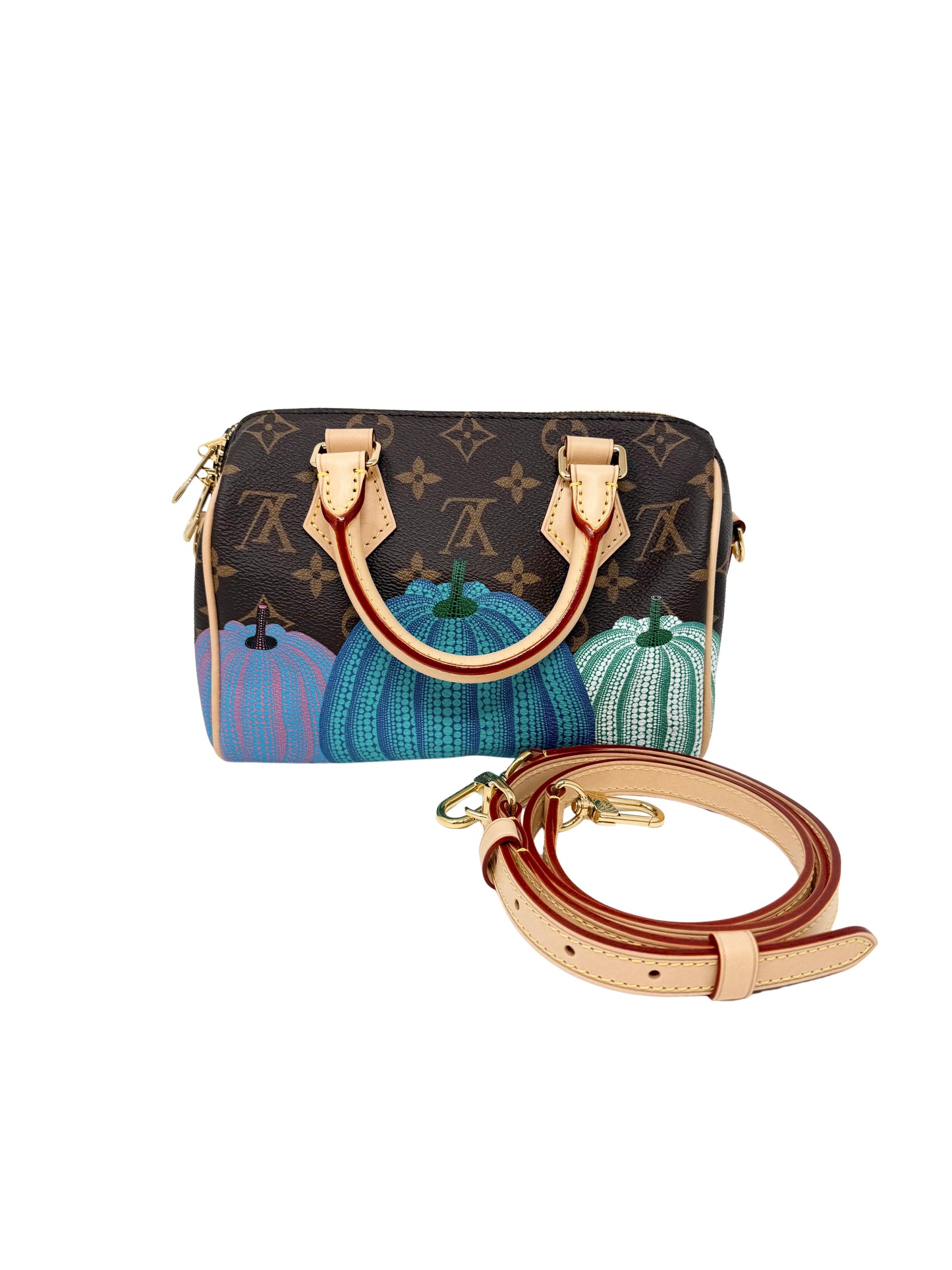 Louis Vuitton Yayoi Kusama Speedy 20 Pumpkin Multicolor Infinity Dots LV x YK