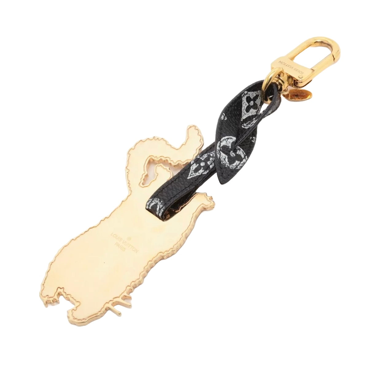 Louis Vuitton Grace Coddington Catogram Flying Cat Charm Key Holder Gold