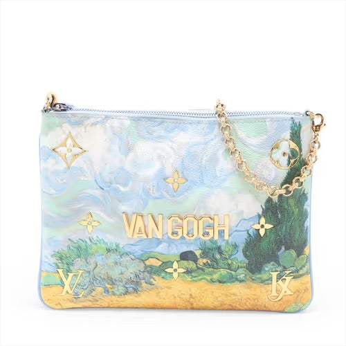 Louis Vuitton Jeff Koons Pochette Van Gogh Chain Pouch Masters Collection