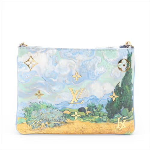 Louis Vuitton Jeff Koons Pochette Van Gogh Chain Pouch Masters Collection