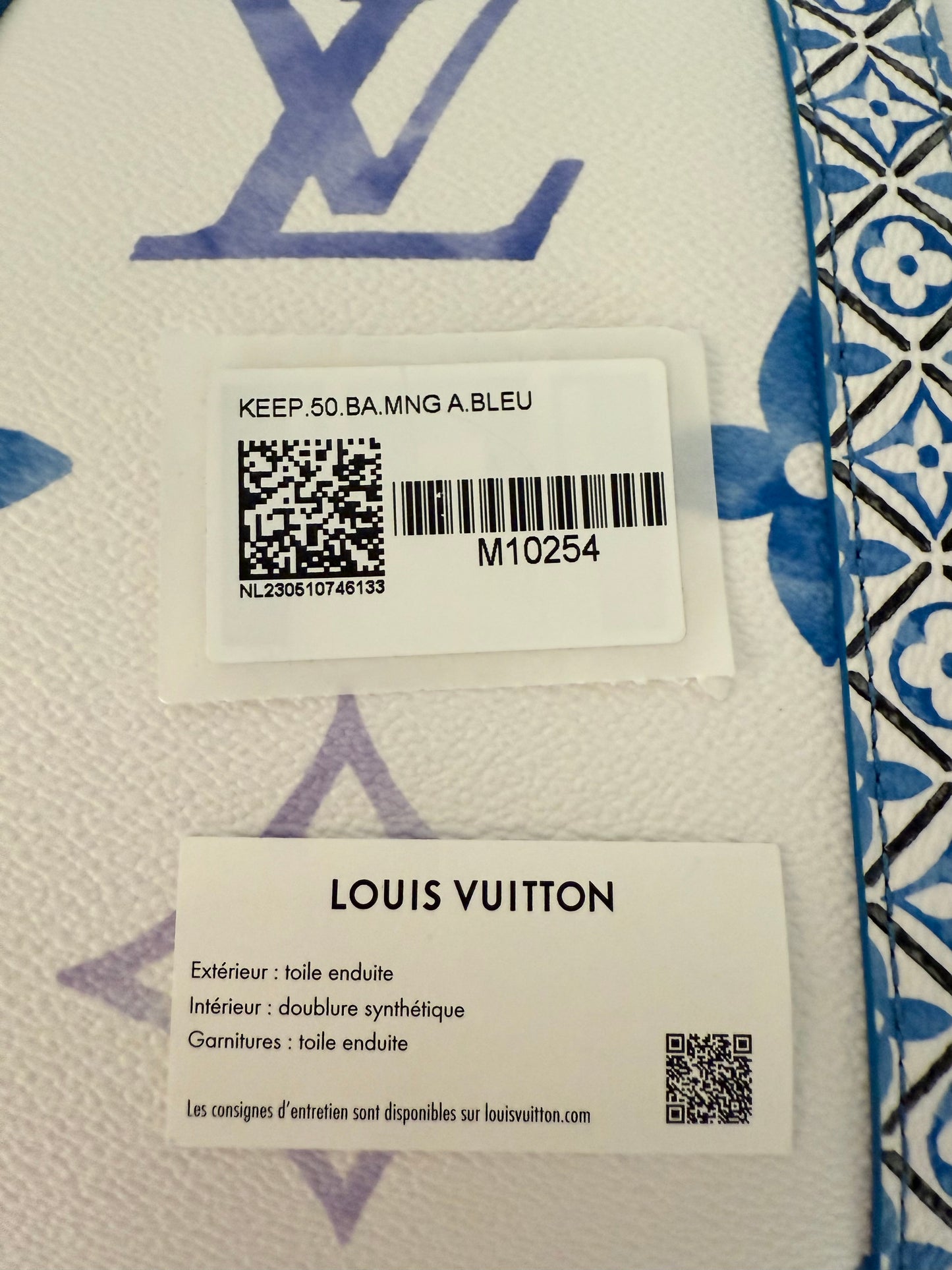 Louis Vuitton By The Pool Keepall Bandouliere 50 Watercolor Blue