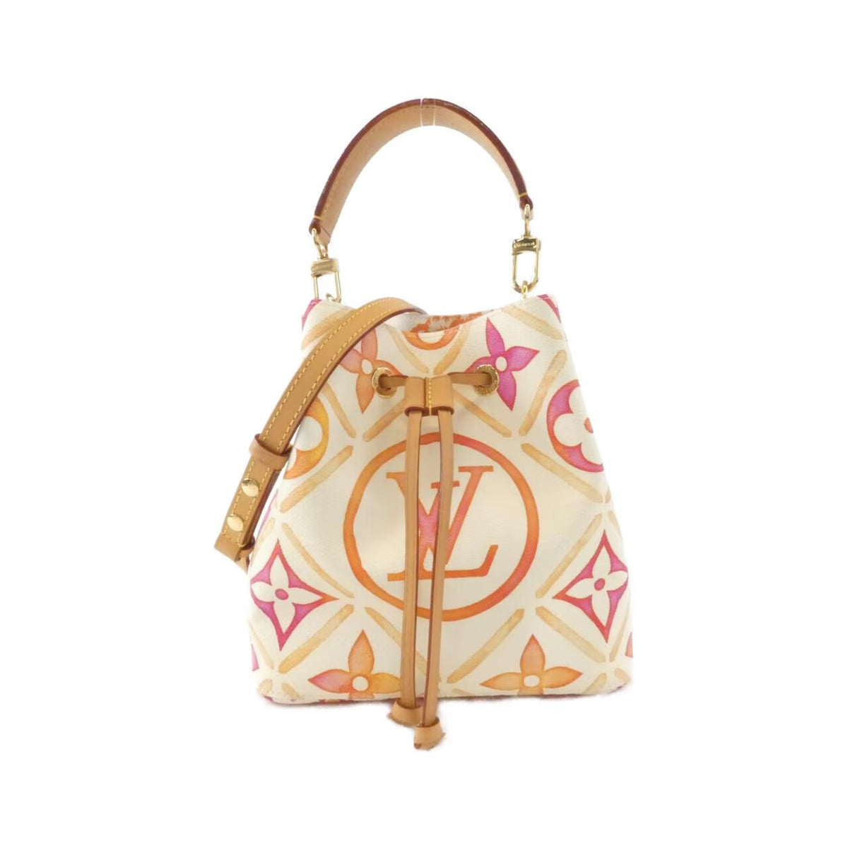 Louis Vuitton NeoNoe BB By The Pool Coral Pink Multicolor Bucket Bag