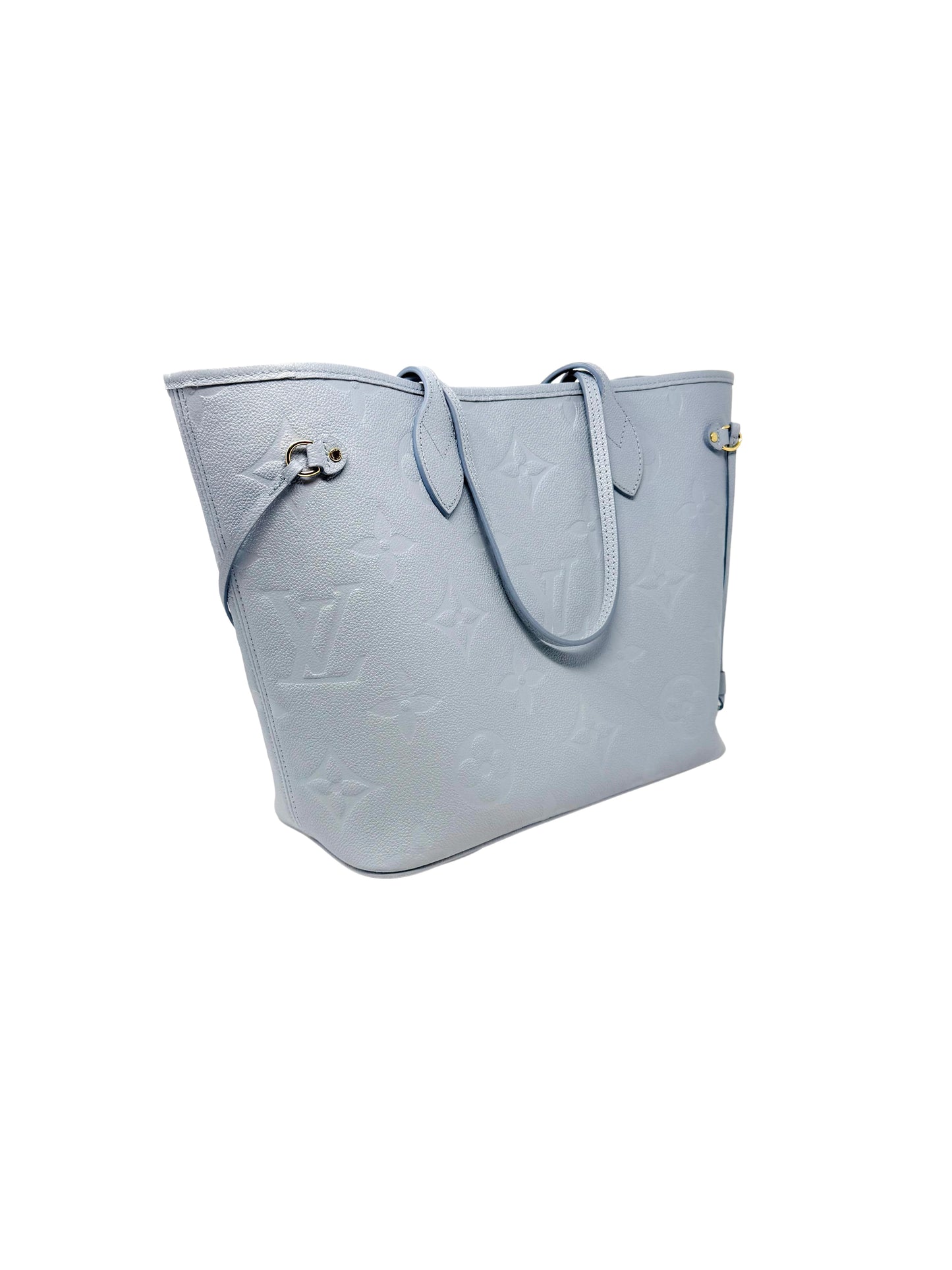 Louis Vuitton Monogram Giant Empreinte Neverfull MM Tote Blue Hour