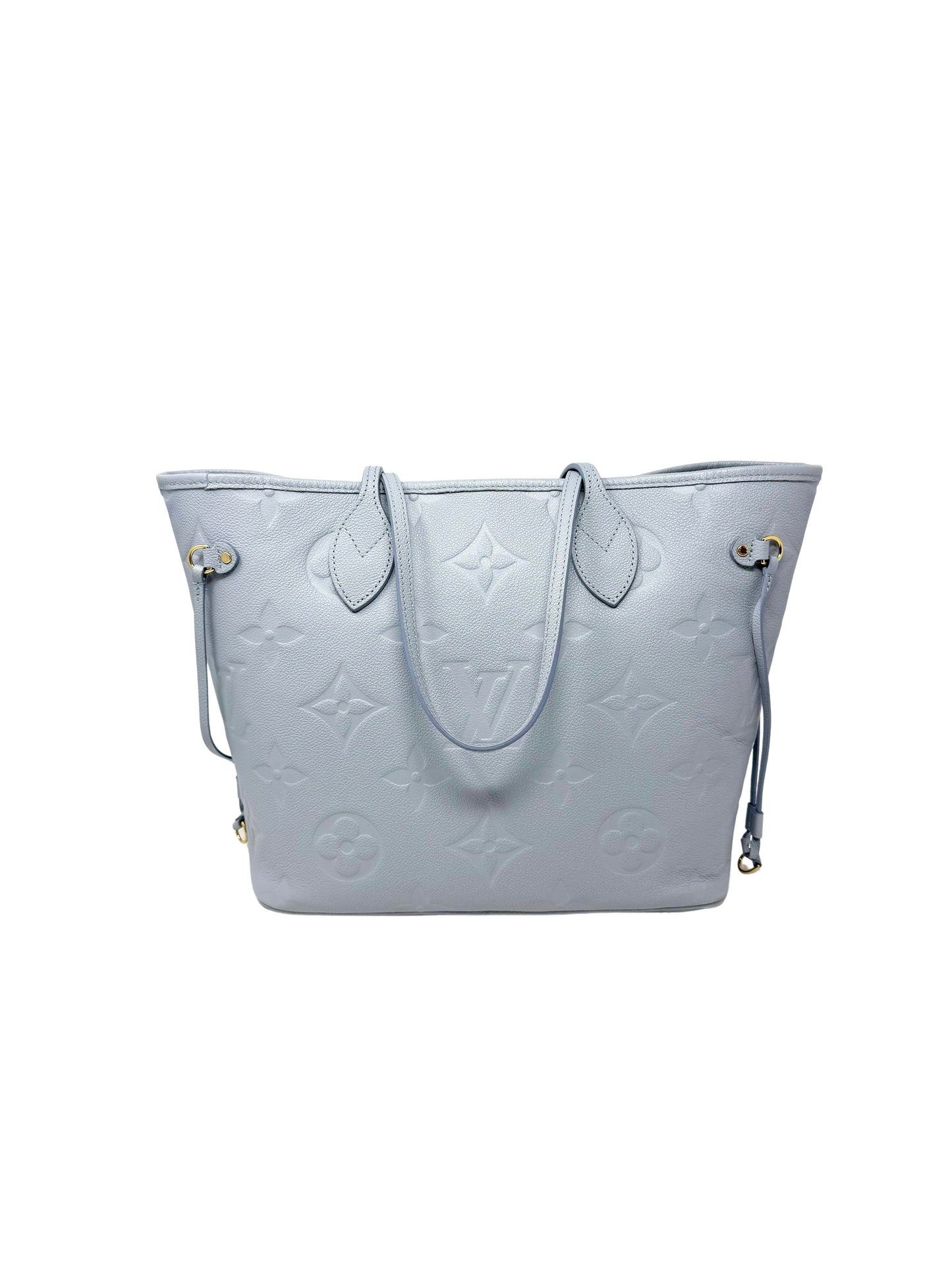 Louis Vuitton Monogram Giant Empreinte Neverfull MM Tote Blue Hour