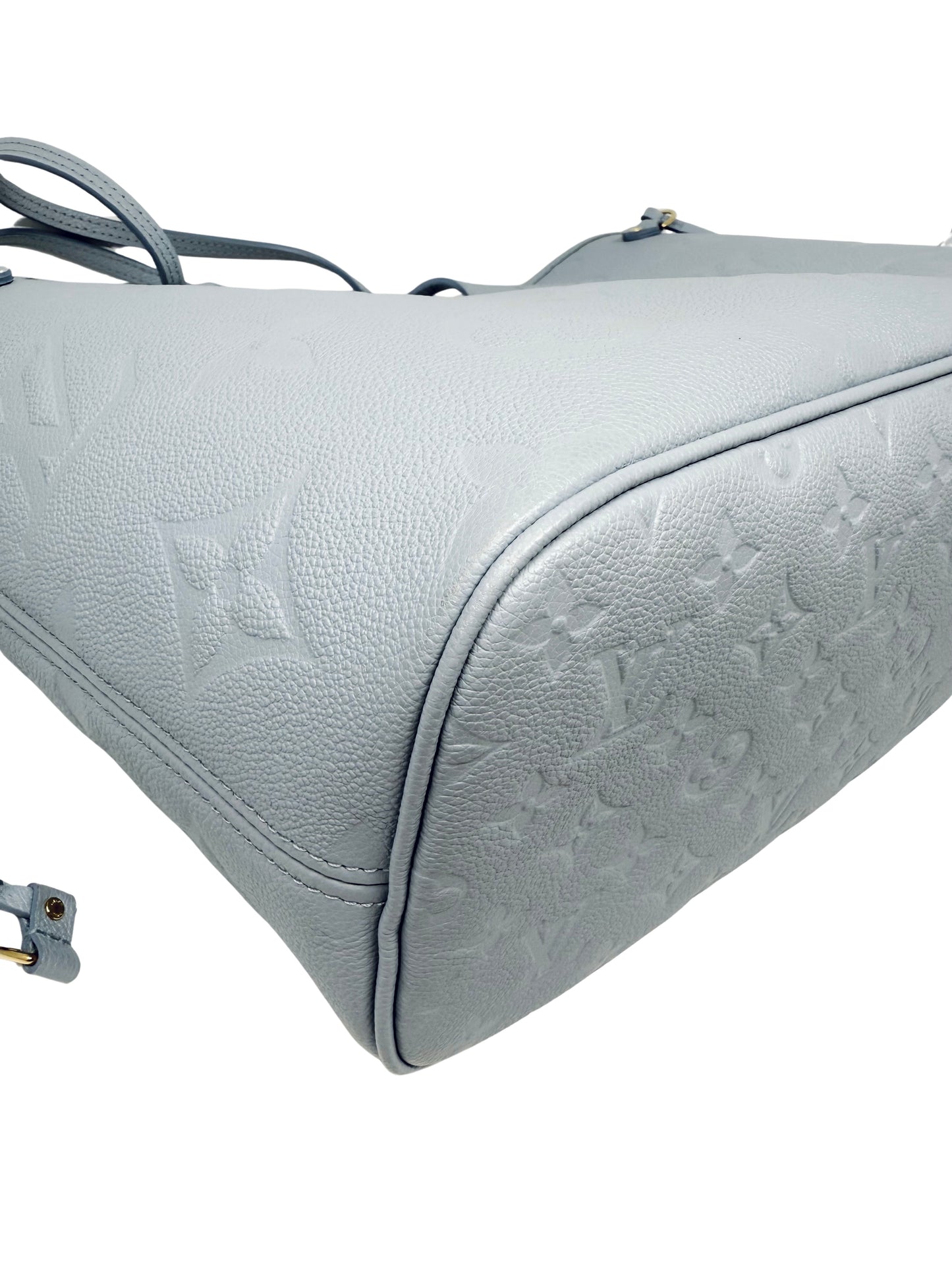 Louis Vuitton Monogram Giant Empreinte Neverfull MM Tote Blue Hour