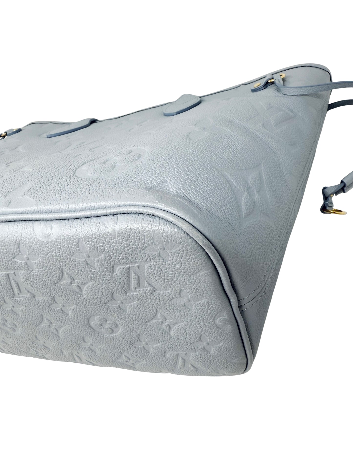 Louis Vuitton Monogram Giant Empreinte Neverfull MM Tote Blue Hour