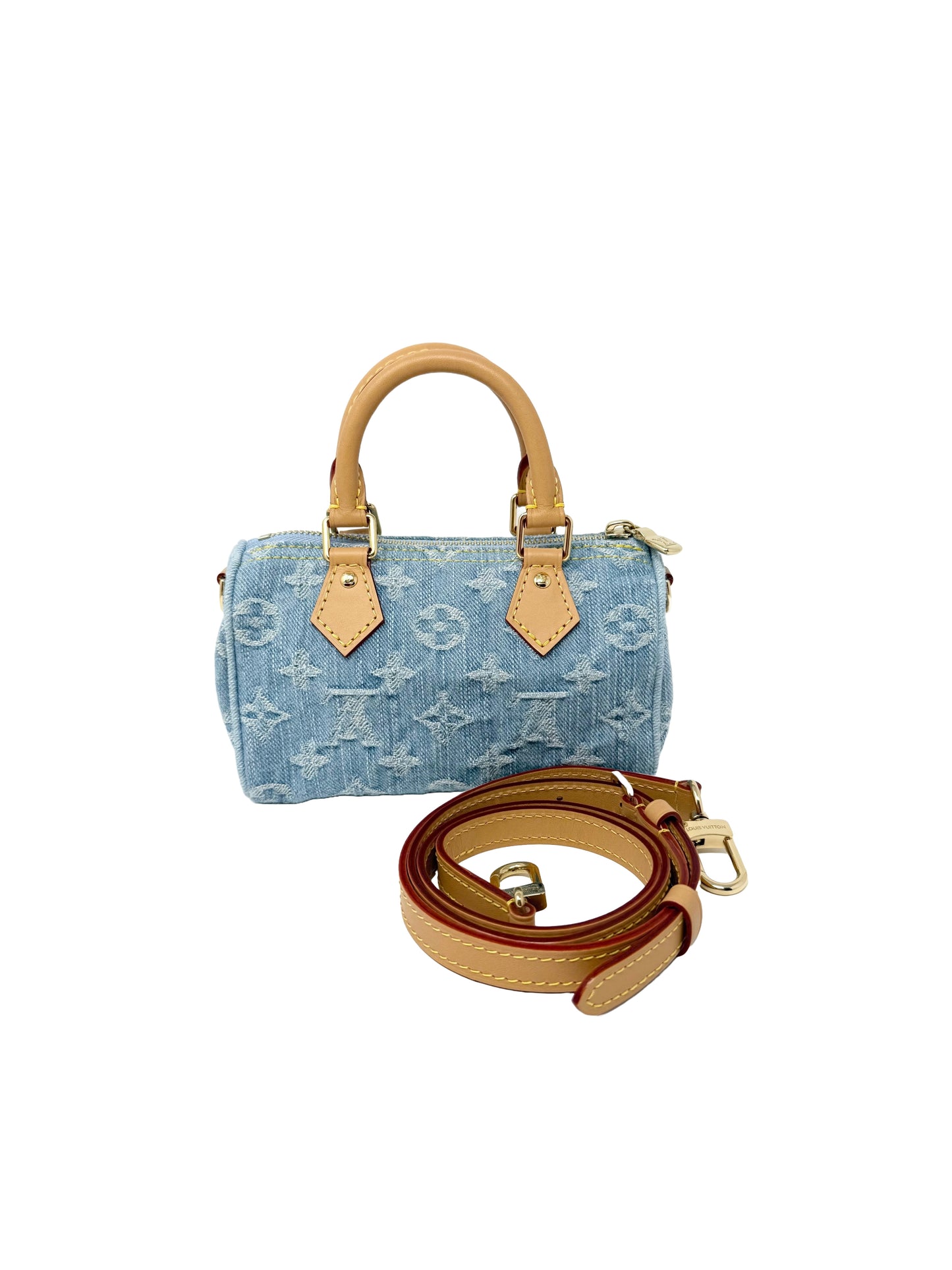 Louis Vuitton Speedy Nano Monogram Denim Sky Blue
