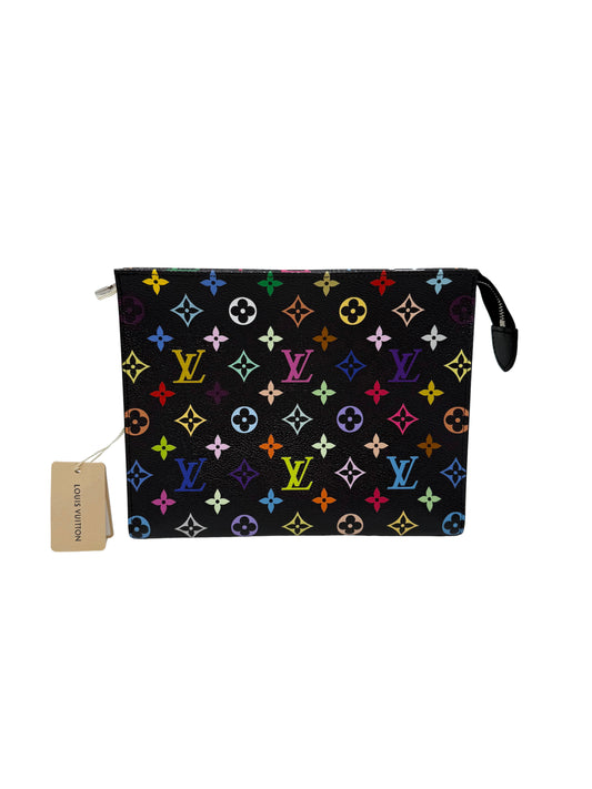 Louis Vuitton Murakami Cosmetic Toiletry Pouch 26 Multicolor Black