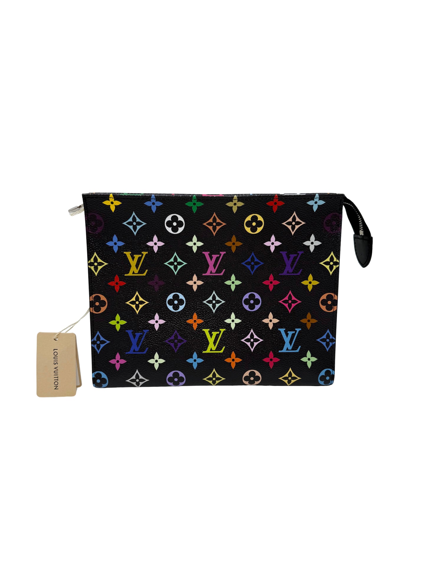 Louis Vuitton Murakami Cosmetic Toiletry Pouch 26 Multicolor Black