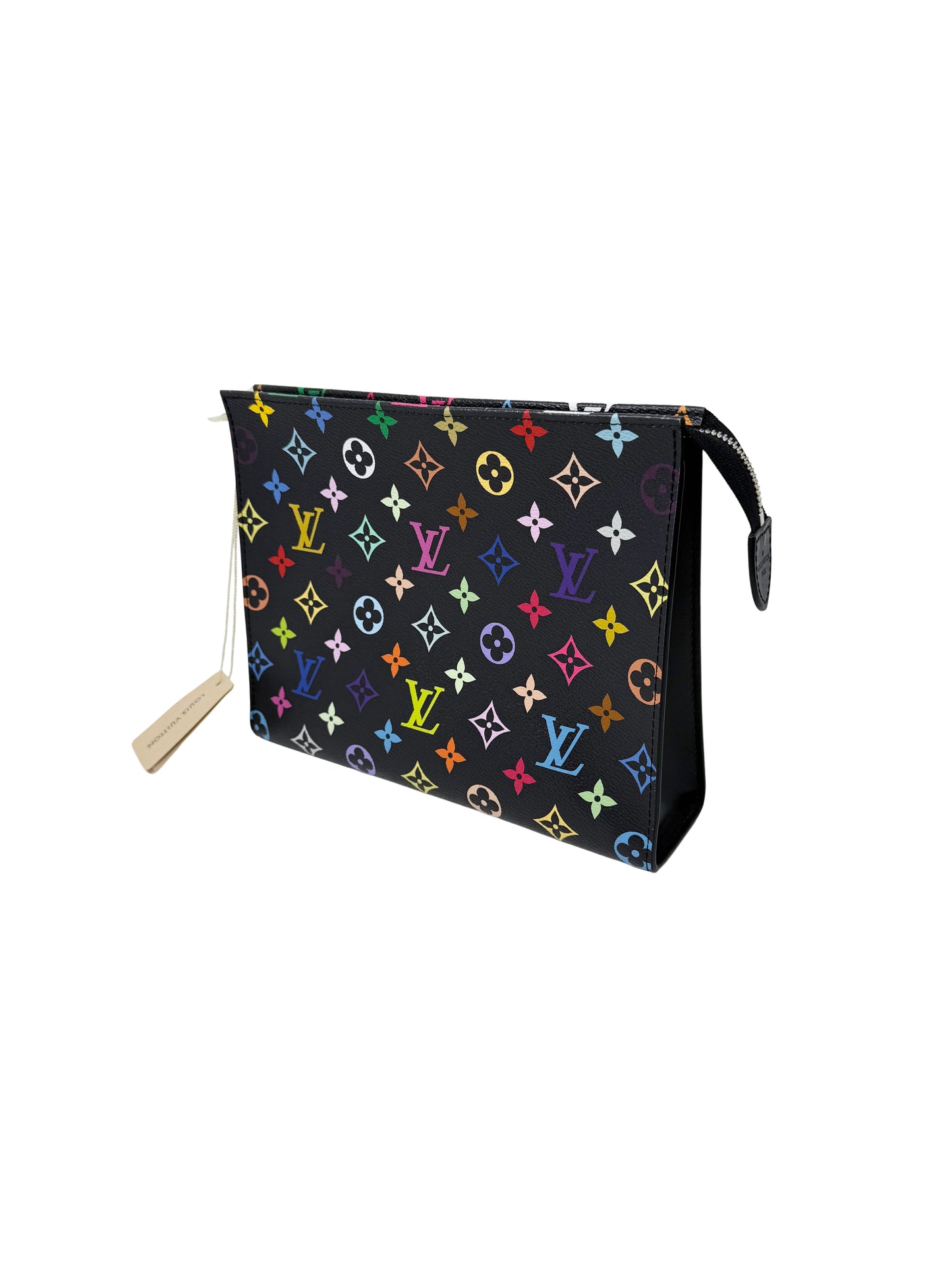 Louis Vuitton Murakami Cosmetic Toiletry Pouch 26 Multicolor Black