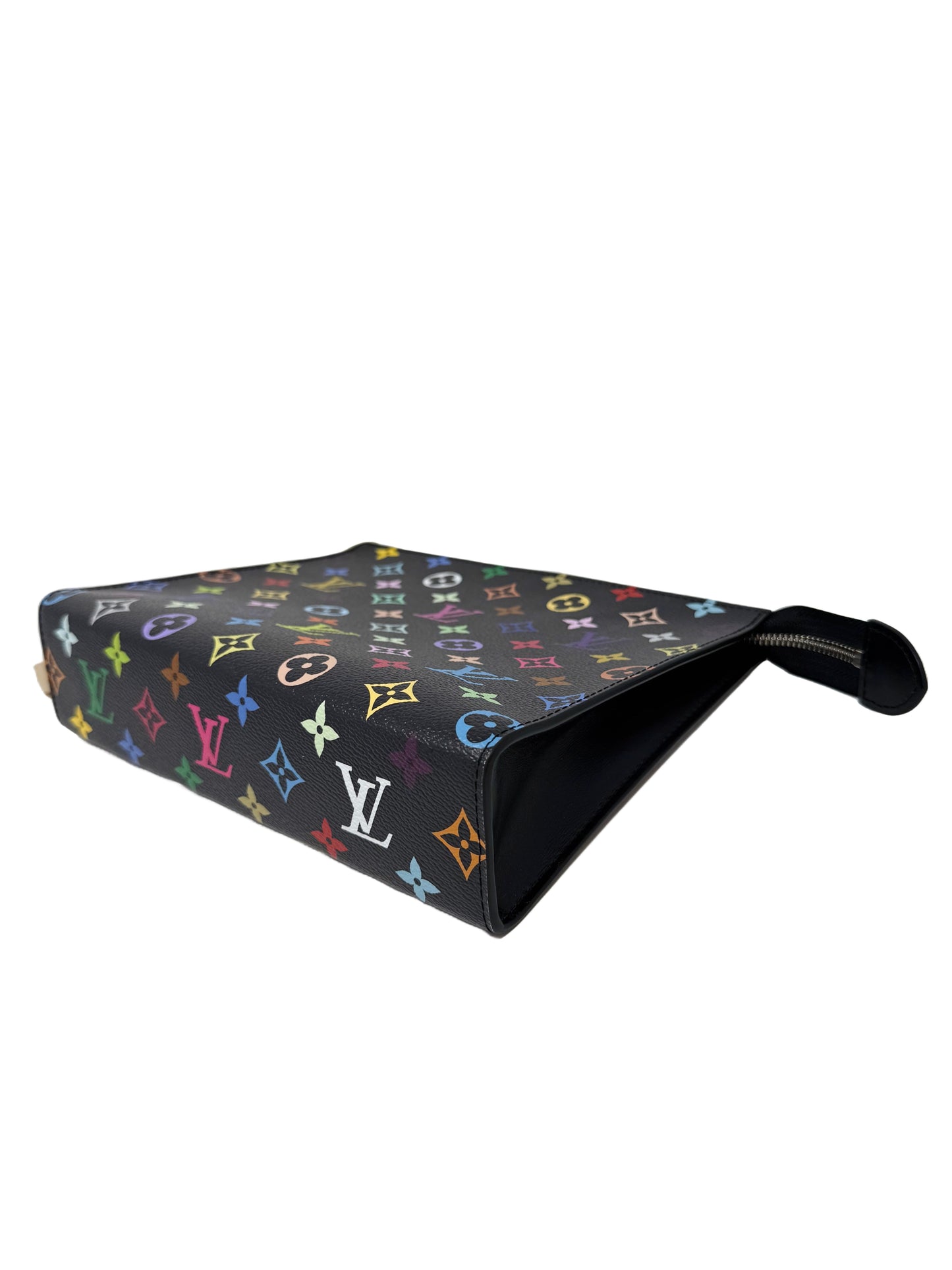 Louis Vuitton Murakami Cosmetic Toiletry Pouch 26 Multicolor Black