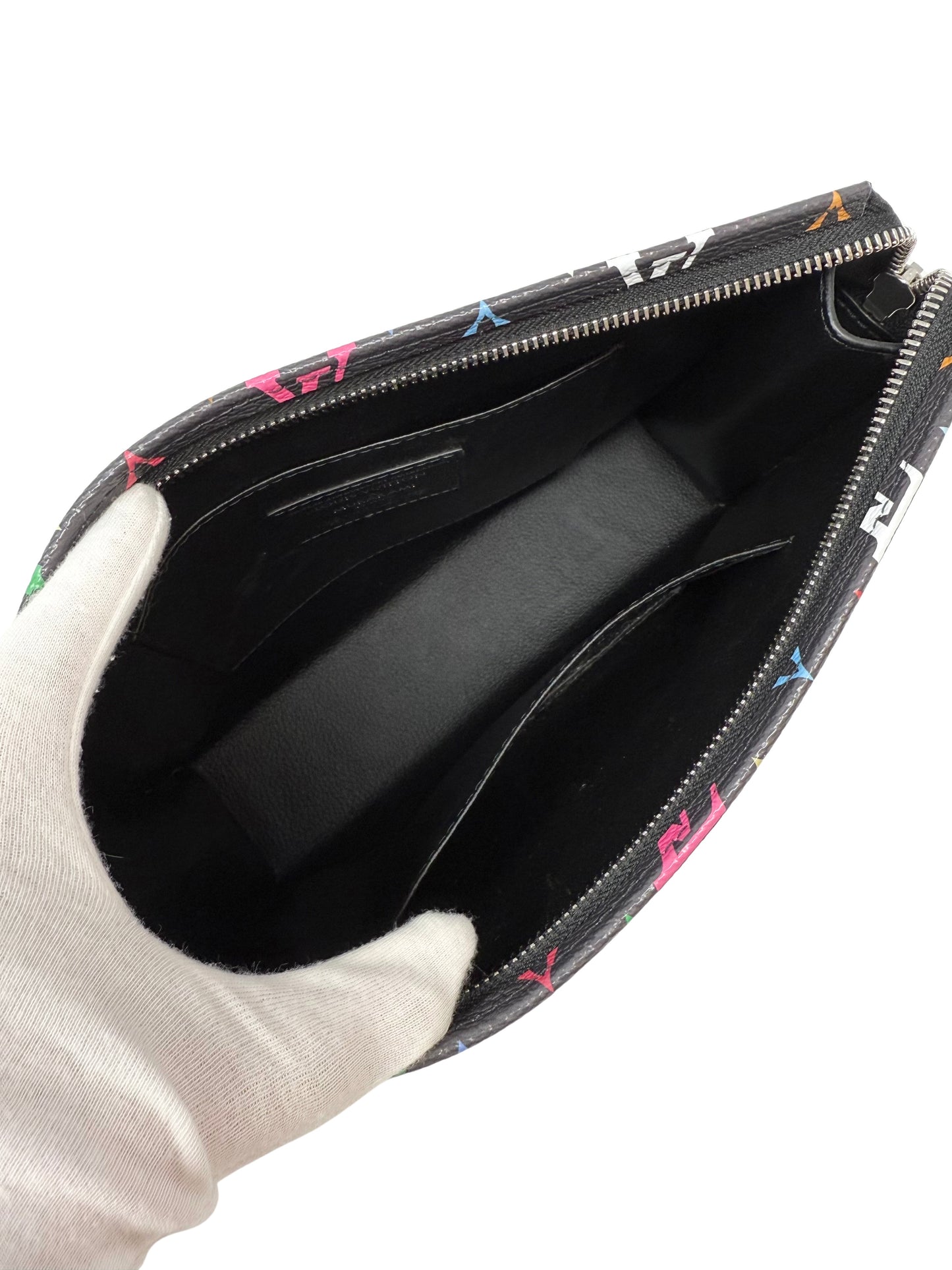 Louis Vuitton Murakami Cosmetic Toiletry Pouch 26 Multicolor Black