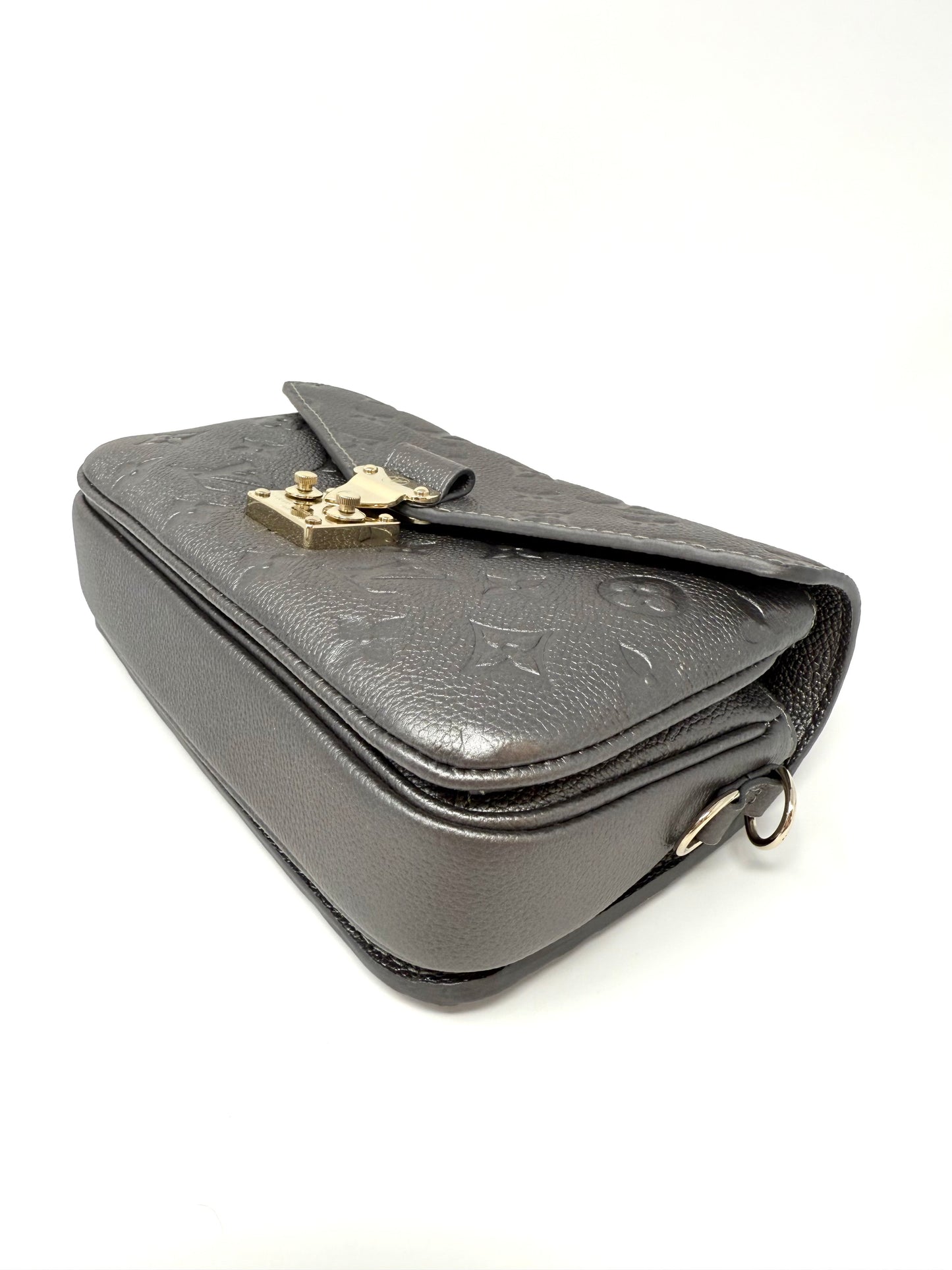 Louis Vuitton Shimmery Empreinte LV Ski Pochette Metis East West Gun Metal