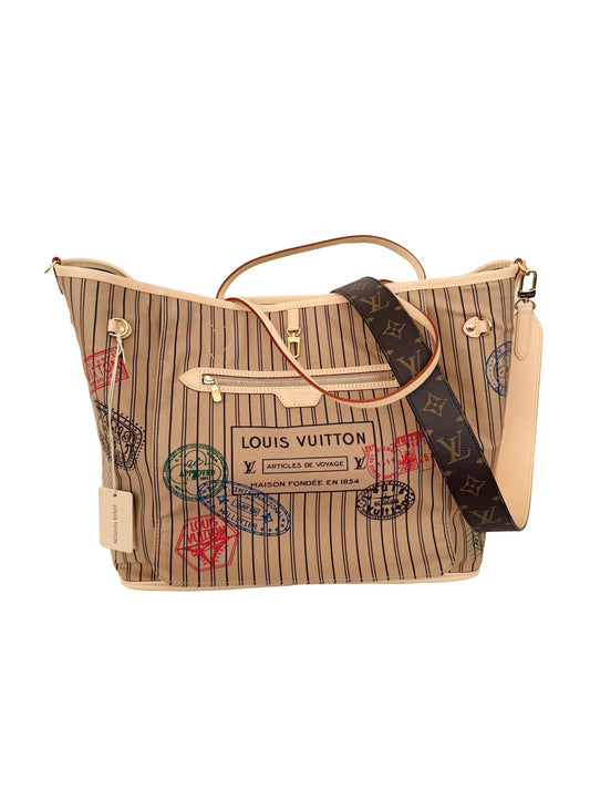 Louis Vuitton Inside Out Monogram Neverfull GM Travel Stickers Reversible