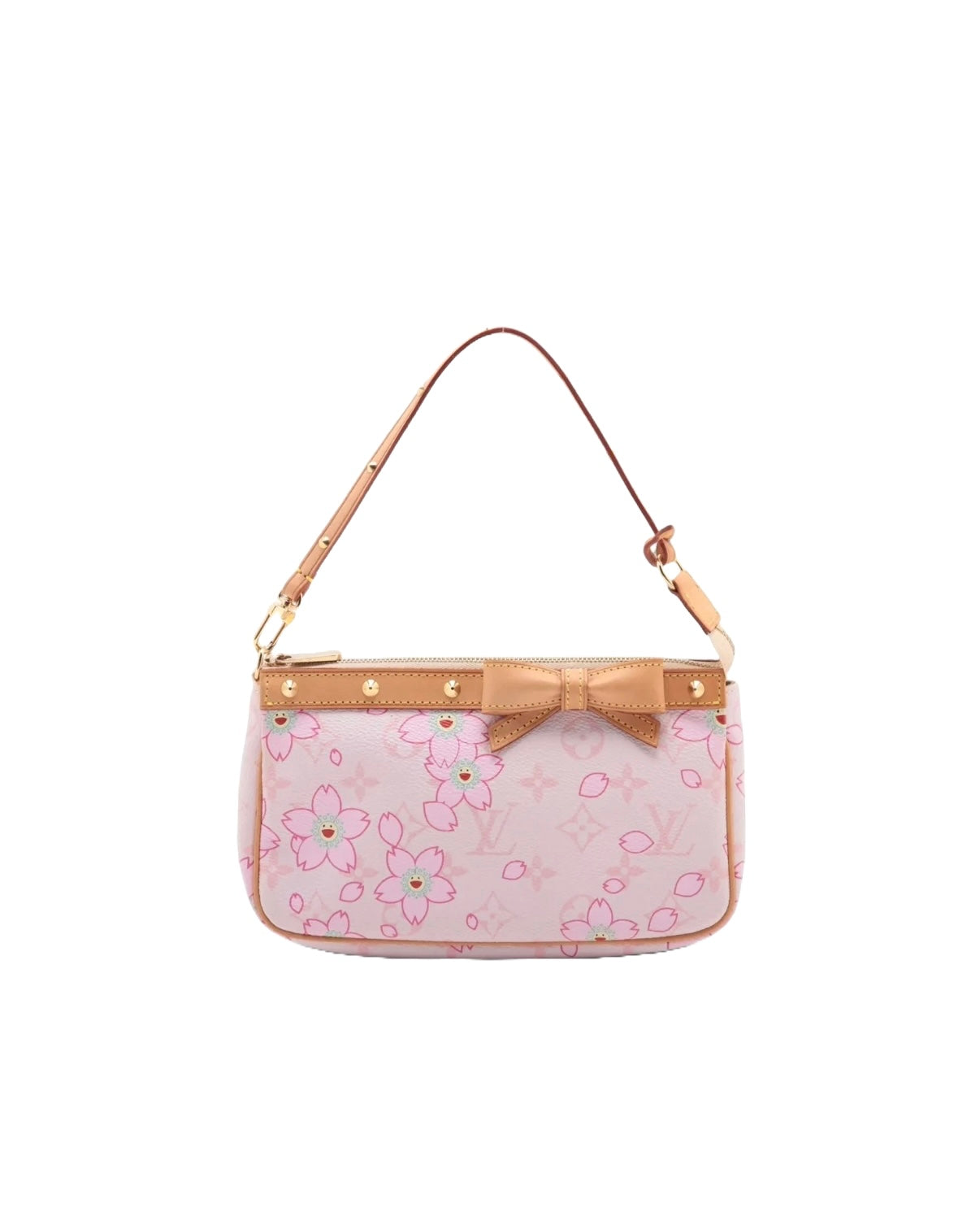 Louis Vuitton Takashi Murakami Pink Monogram Cherry Blossom Pochette Accessoires