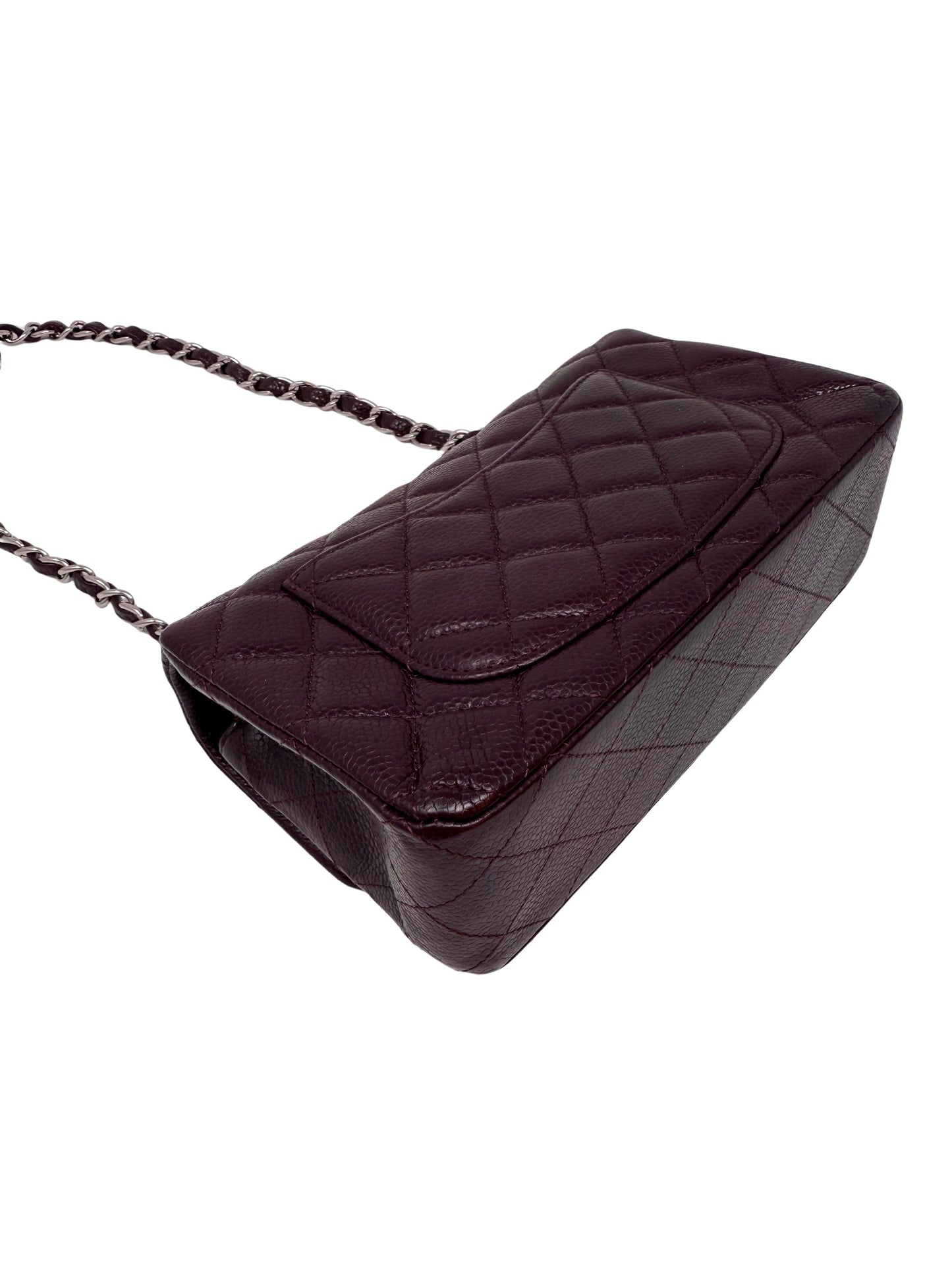 Chanel Caviar Classic Flap Mini Rectangular Burgundy Raisin