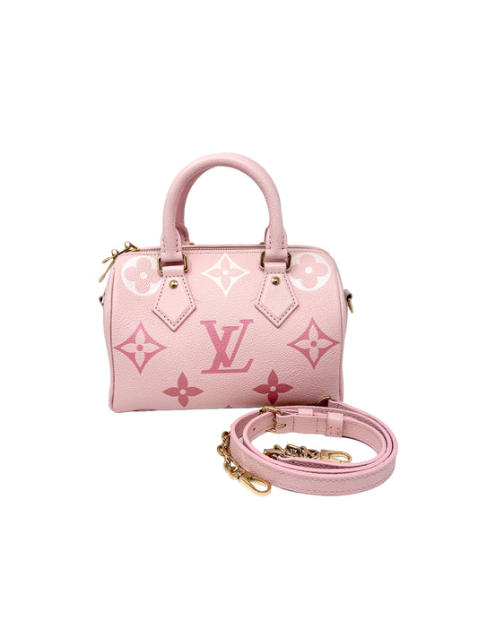 Louis Vuitton Speedy 20 Bandouliere Pink Degrade Monogram Empreinte By The Pool