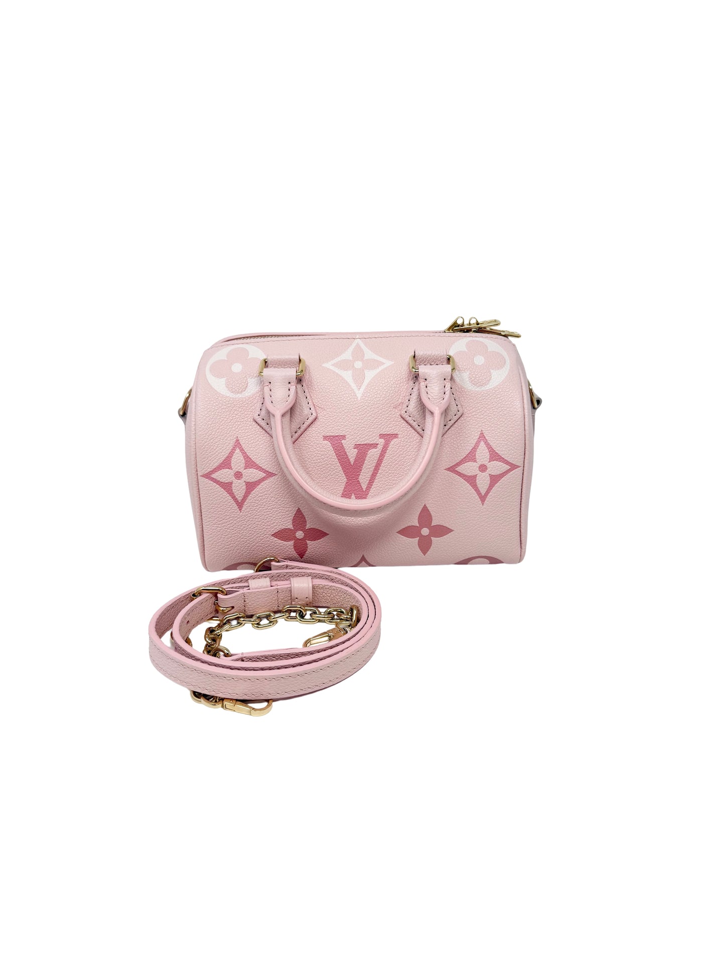 Louis Vuitton Speedy 20 Bandouliere Pink Degrade Monogram Empreinte By The Pool