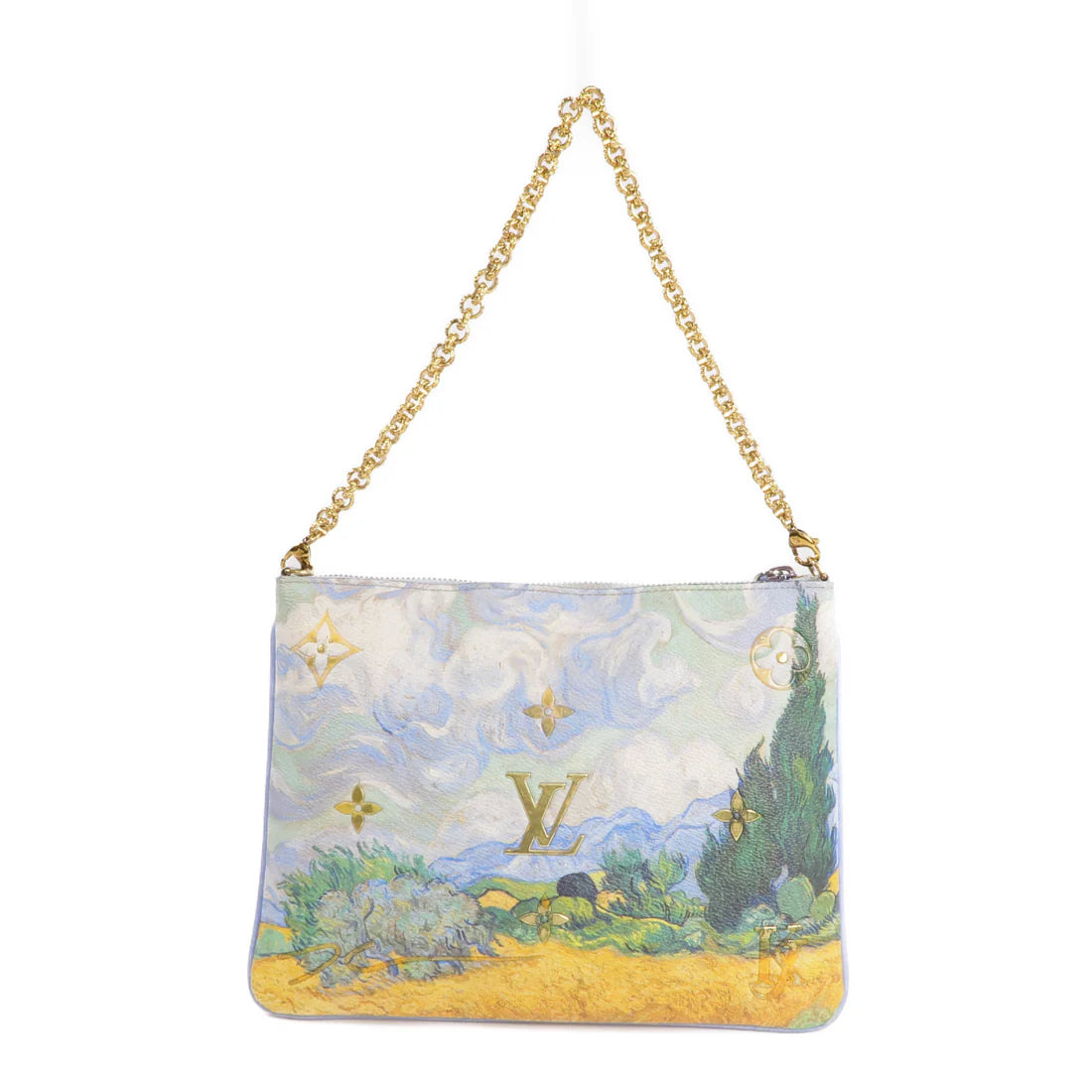 Louis Vuitton Jeff Koons Pochette Van Gogh Chain Pouch Masters Collection