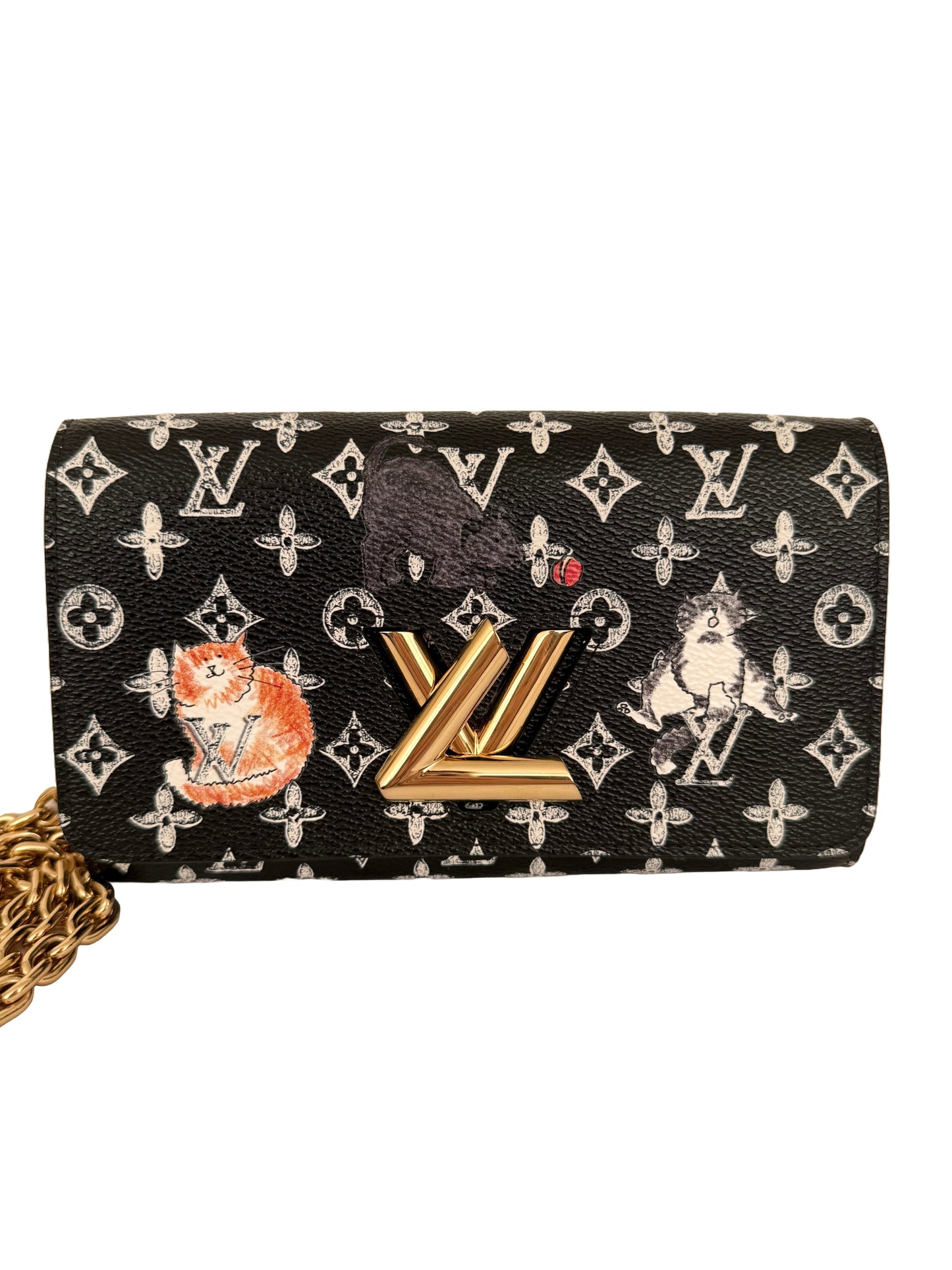 Louis Vuitton Grace Coddington Catogram Twist Chain Crossbody Bag