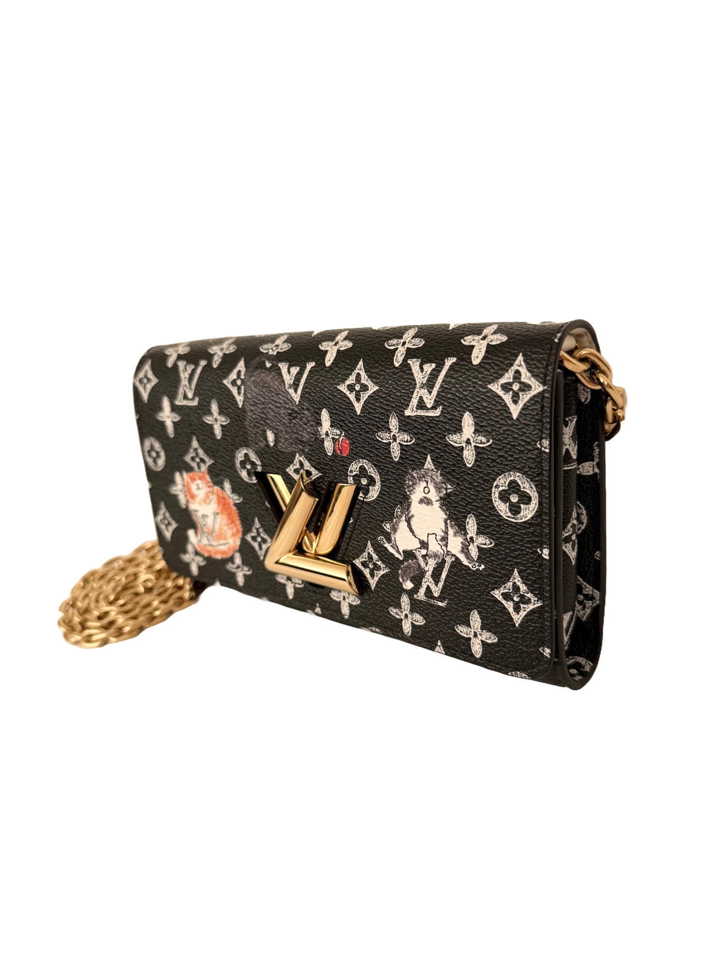 Louis Vuitton Grace Coddington Catogram Twist Chain Crossbody Bag