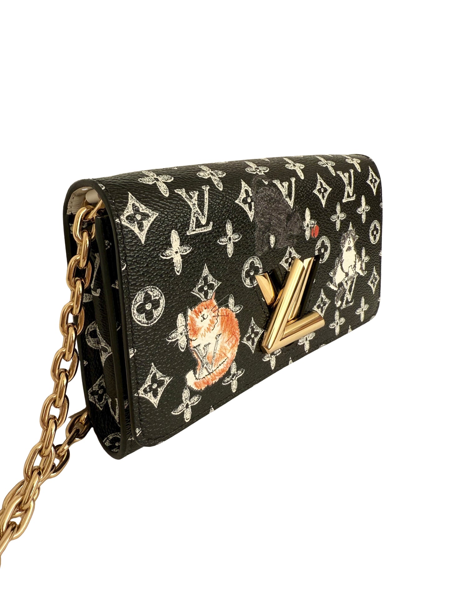 Louis Vuitton Grace Coddington Catogram Twist Chain Crossbody Bag