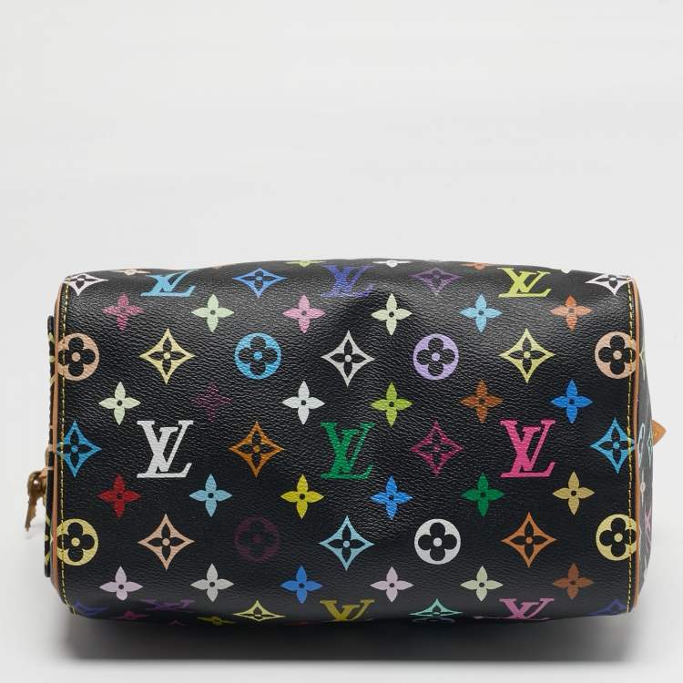 Louis Vuitton Takashi Murakami Speedy 25 Fringe Multicolor Black