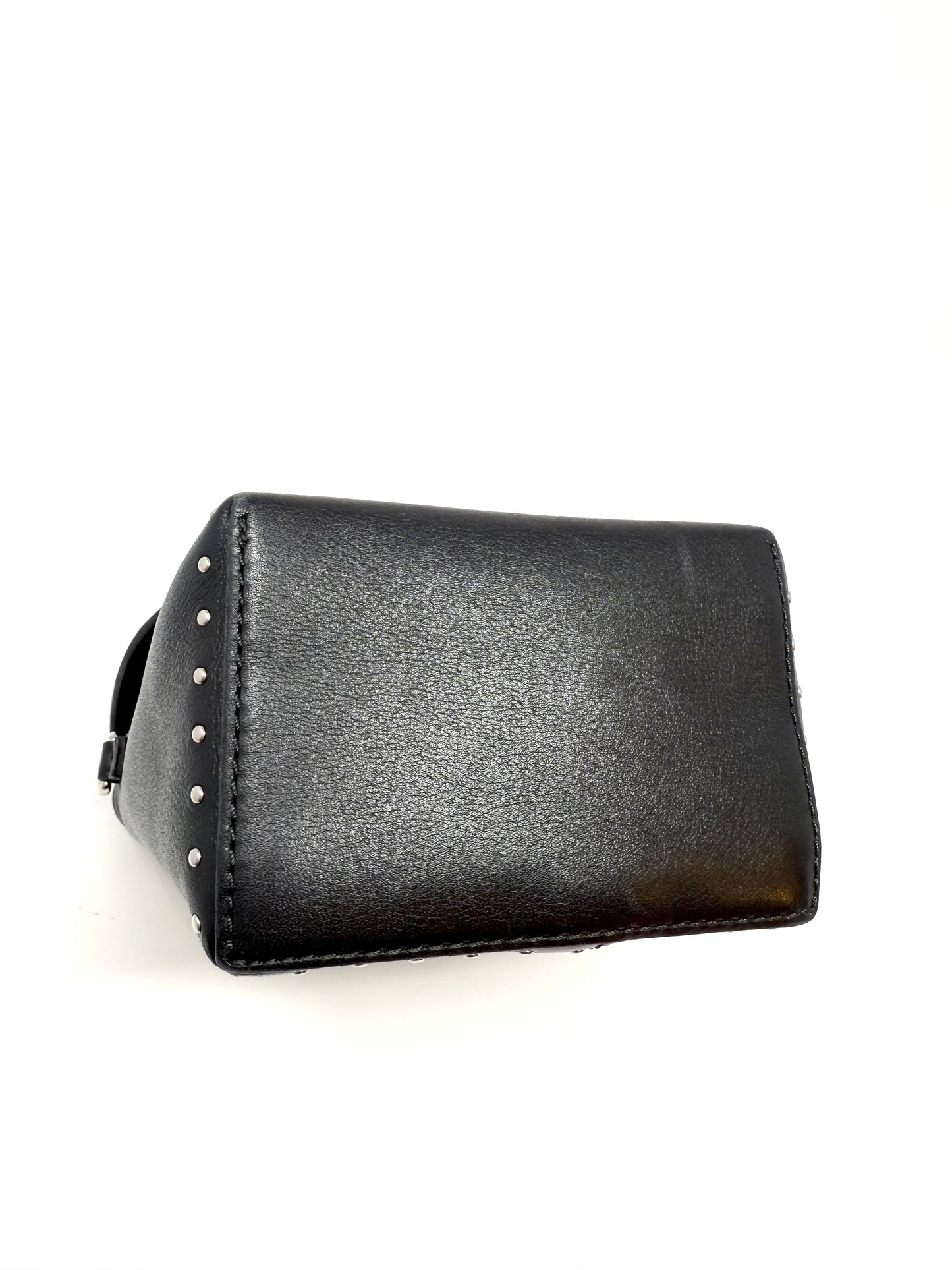 Louis Vuitton Camera Box Trunk Top Handle Studded Black Silver Monogram Canvas