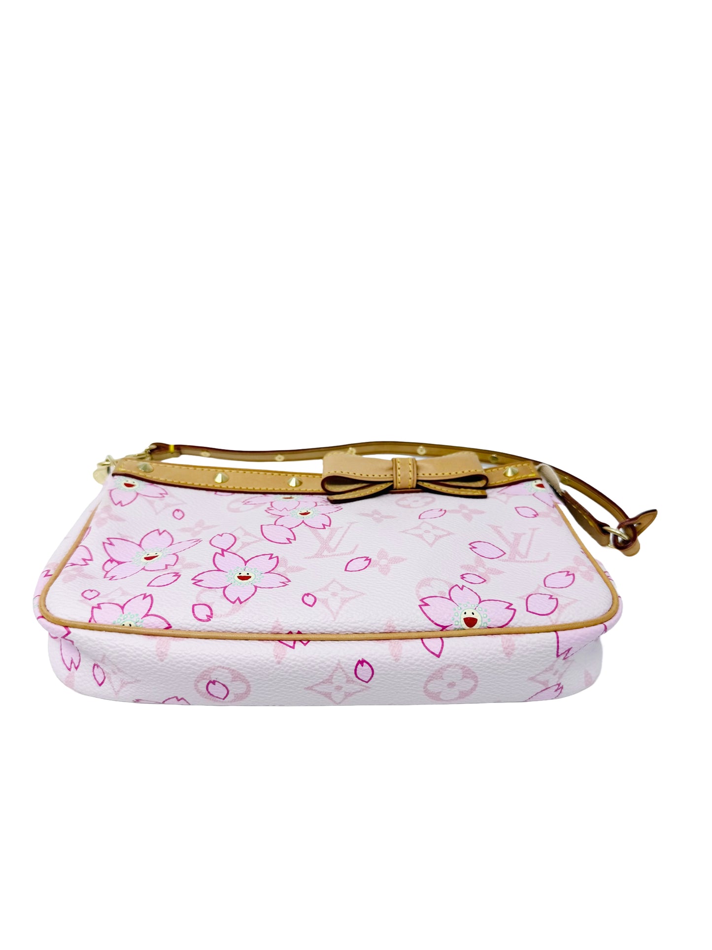 Louis Vuitton Takashi Murakami Pink Monogram Cherry Blossom Pochette Accessoires