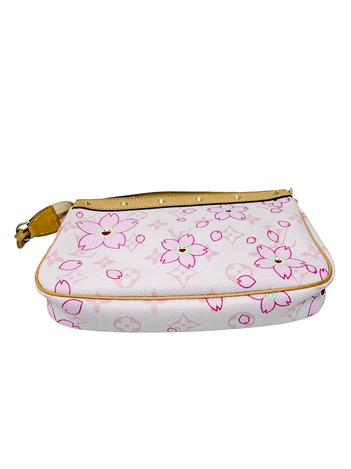 Louis Vuitton Takashi Murakami Pink Monogram Cherry Blossom Pochette Accessoires