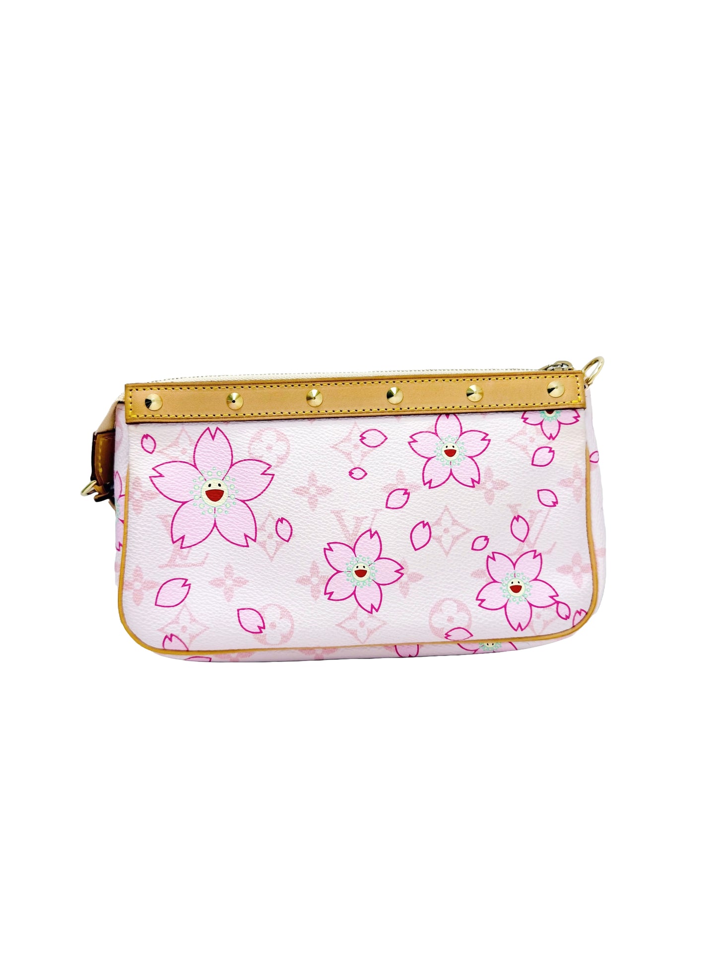 Louis Vuitton Takashi Murakami Pink Monogram Cherry Blossom Pochette Accessoires