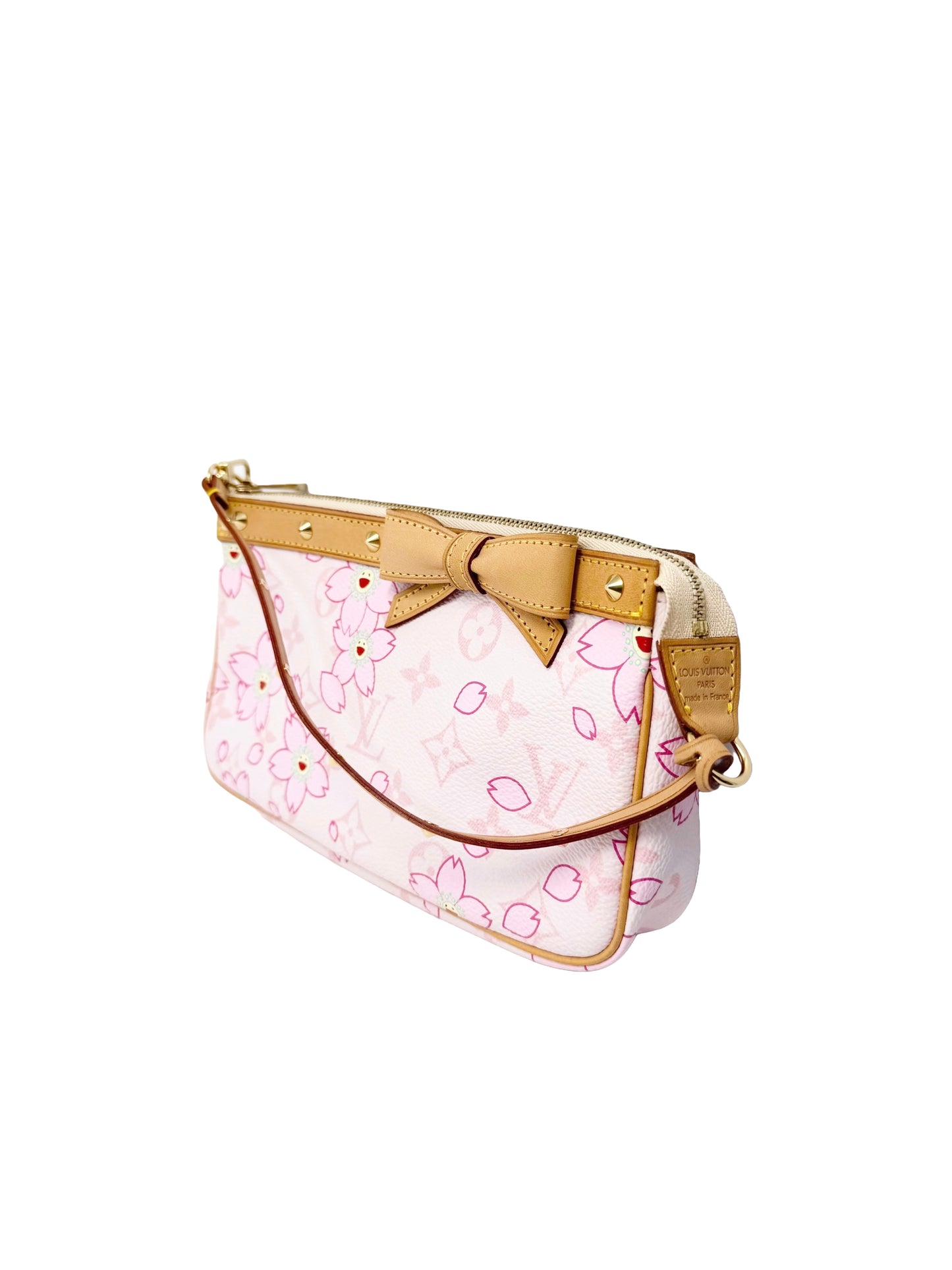 Louis Vuitton Takashi Murakami Pink Monogram Cherry Blossom Pochette Accessoires