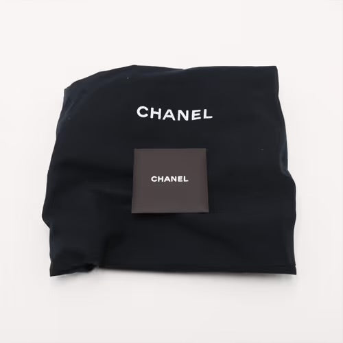 CHANEL Coco Mark Camelia Applique Beach Tote Handbag Lucky Clover Khaki Brown