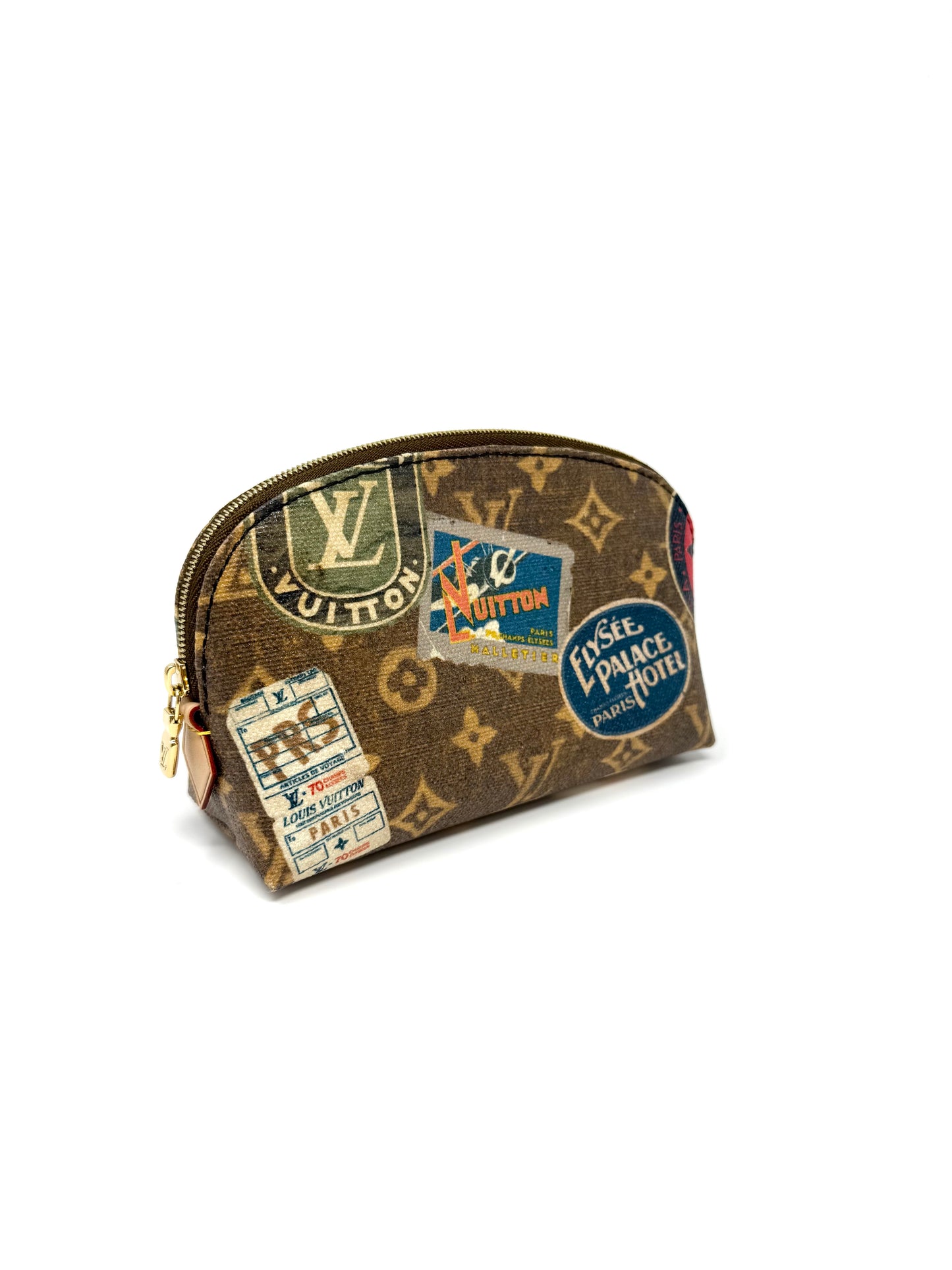 Louis Vuitton Voyage Flight Mode Hotel Stickers Cosmetic Pouch