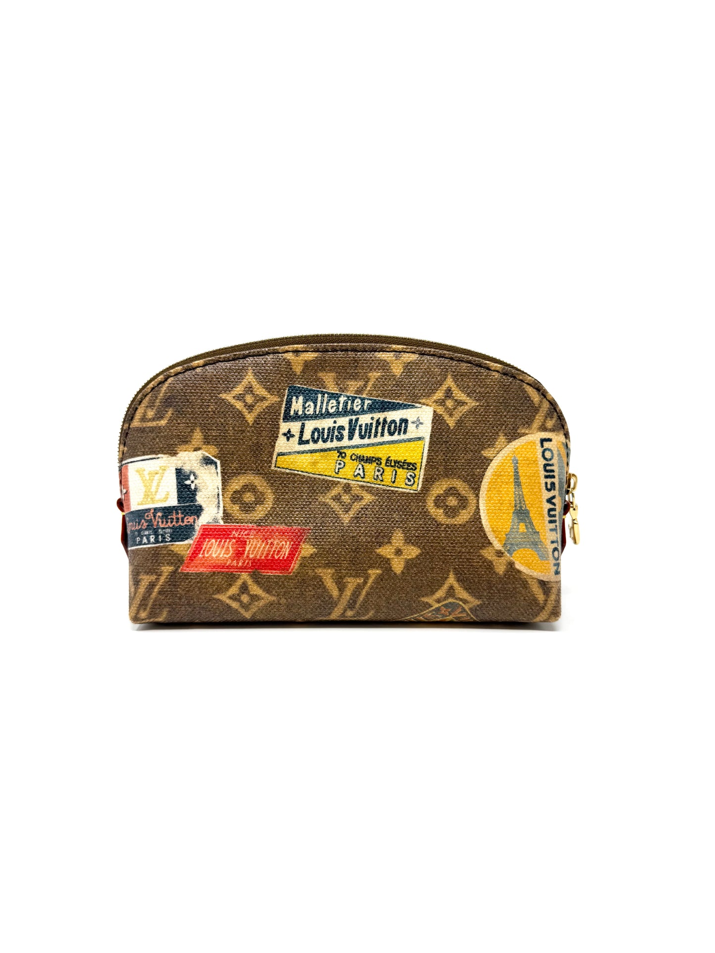 Louis Vuitton Voyage Flight Mode Hotel Stickers Cosmetic Pouch
