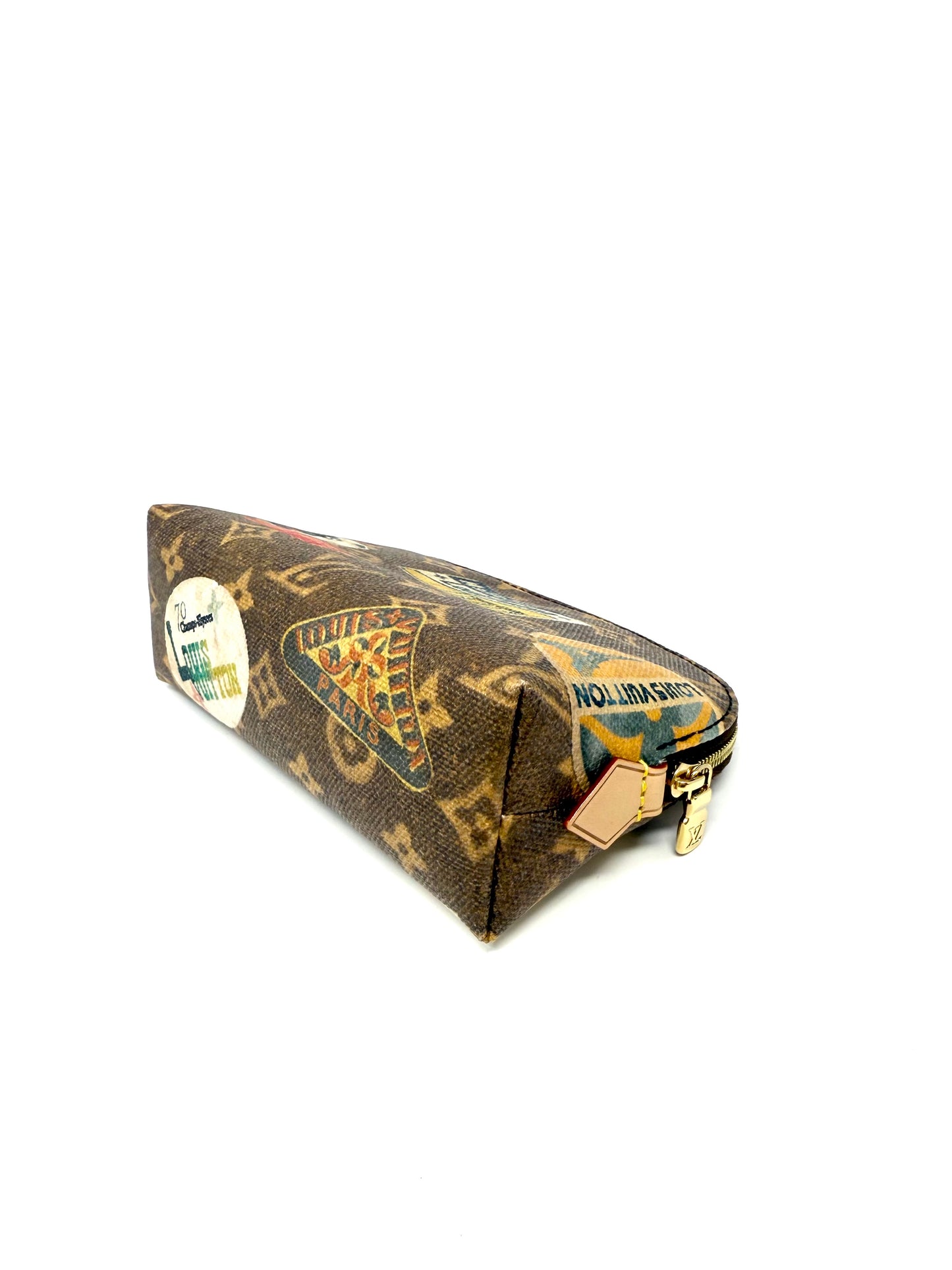 Louis Vuitton Voyage Flight Mode Hotel Stickers Cosmetic Pouch