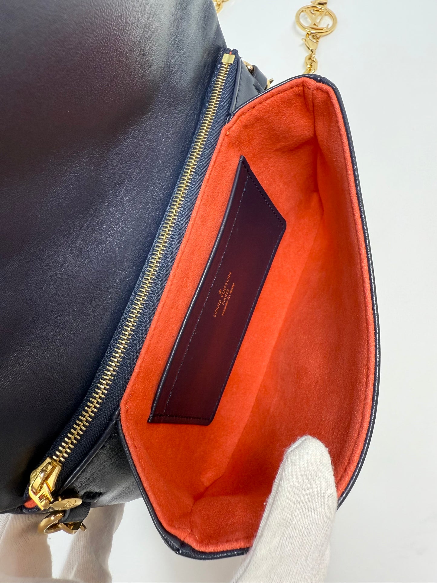 Louis Vuitton LV Garden Pochette Coussin Embossed Multicolor Monogram Navy