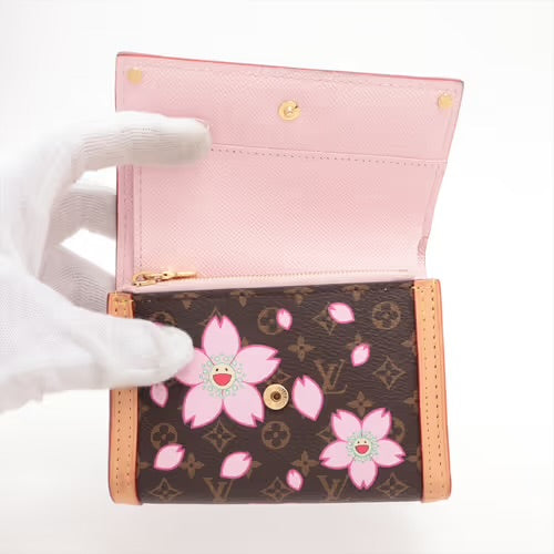 Louis Vuitton Murakami LV×TM Portefeuille Victorine Cherry Blossom Sakura Wallet