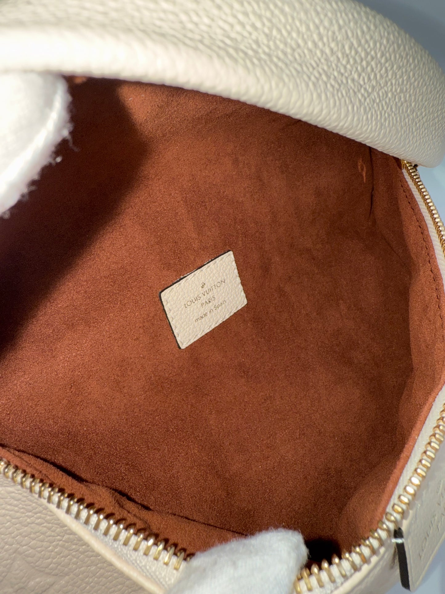 Louis Vuitton Empreinte BumBag Waist Belt Bag Creme Ivory White Cream Creme