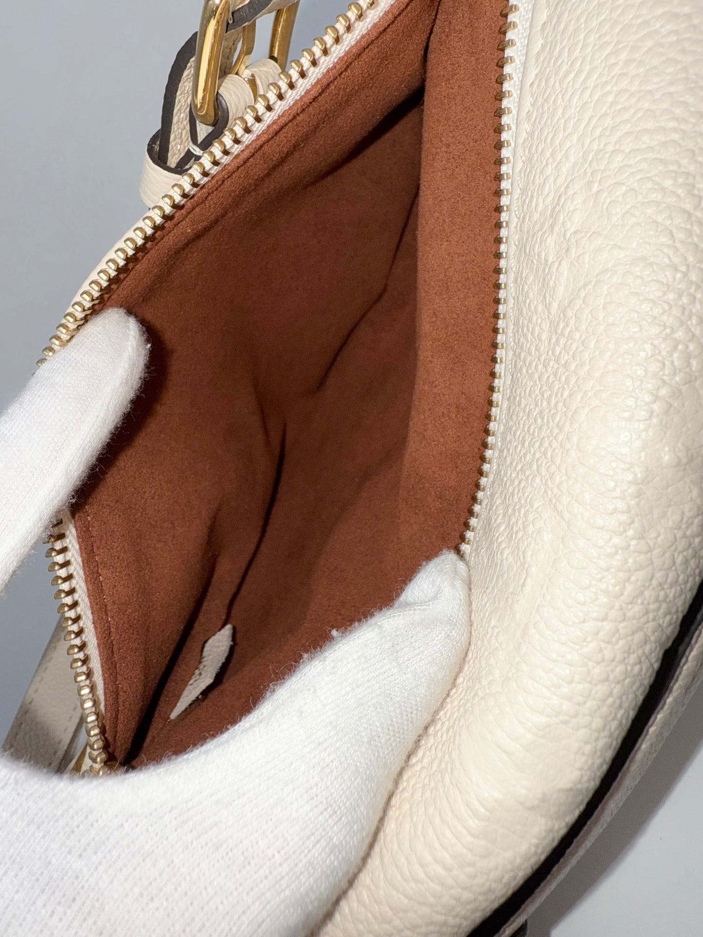 Louis Vuitton Empreinte BumBag Waist Belt Bag Creme Ivory White Cream Creme