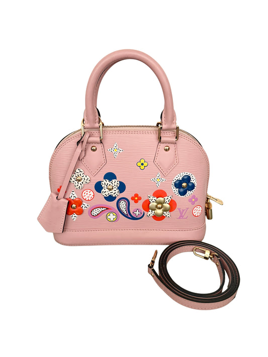 Louis Vuitton Epi Alma BB Blooming Flowers Multicolor Rose Ballerine Pink